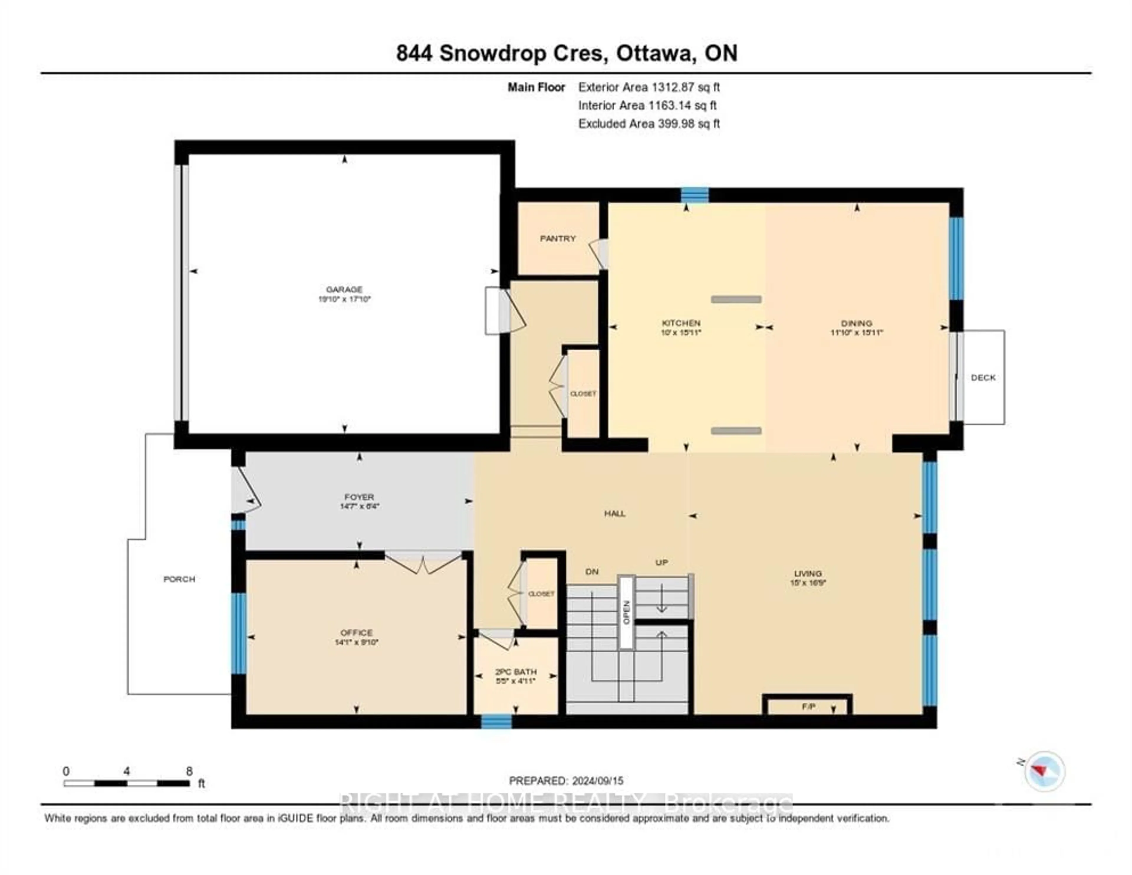 Floor plan for 844 SNOWDROP Cres, Blossom Park - Airport and Area Ontario K1T 0E9