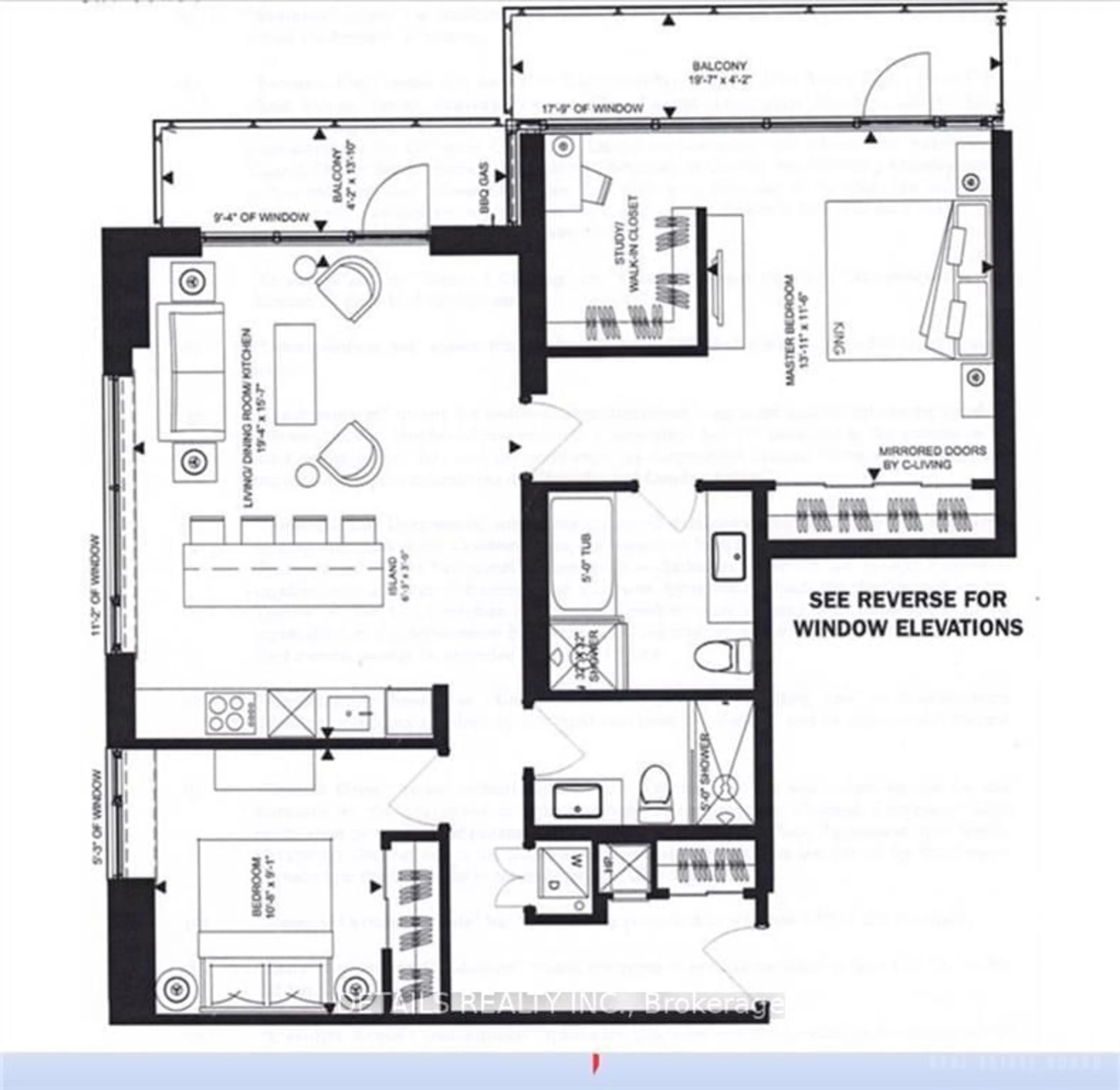 Floor plan for 111 CHAMPAGNE Ave #601, Dows Lake - Civic Hospital and Area Ontario K1S 5V3