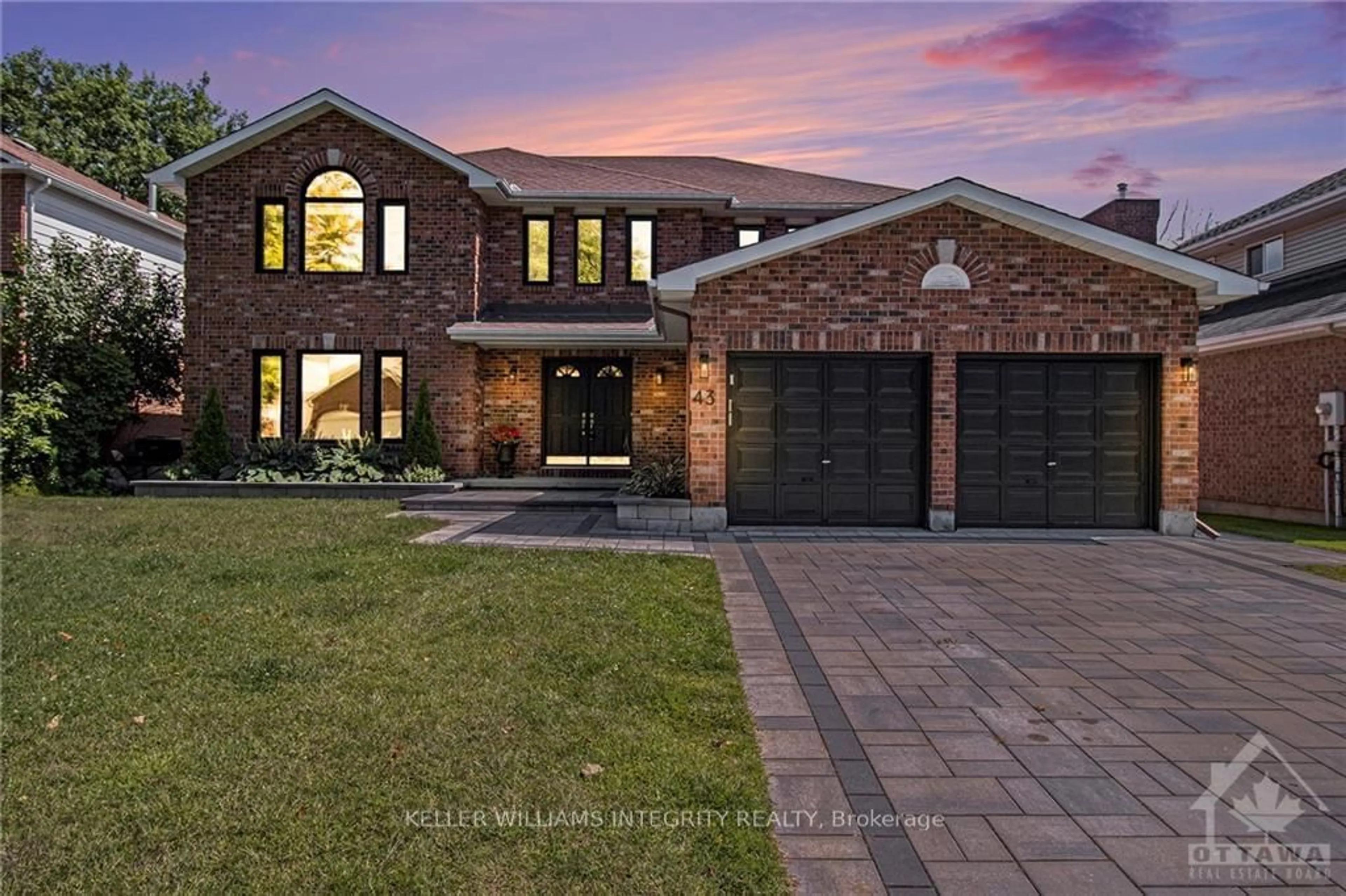 Home with brick exterior material for 43 SHERK Cres, Kanata Ontario K2K 2M6