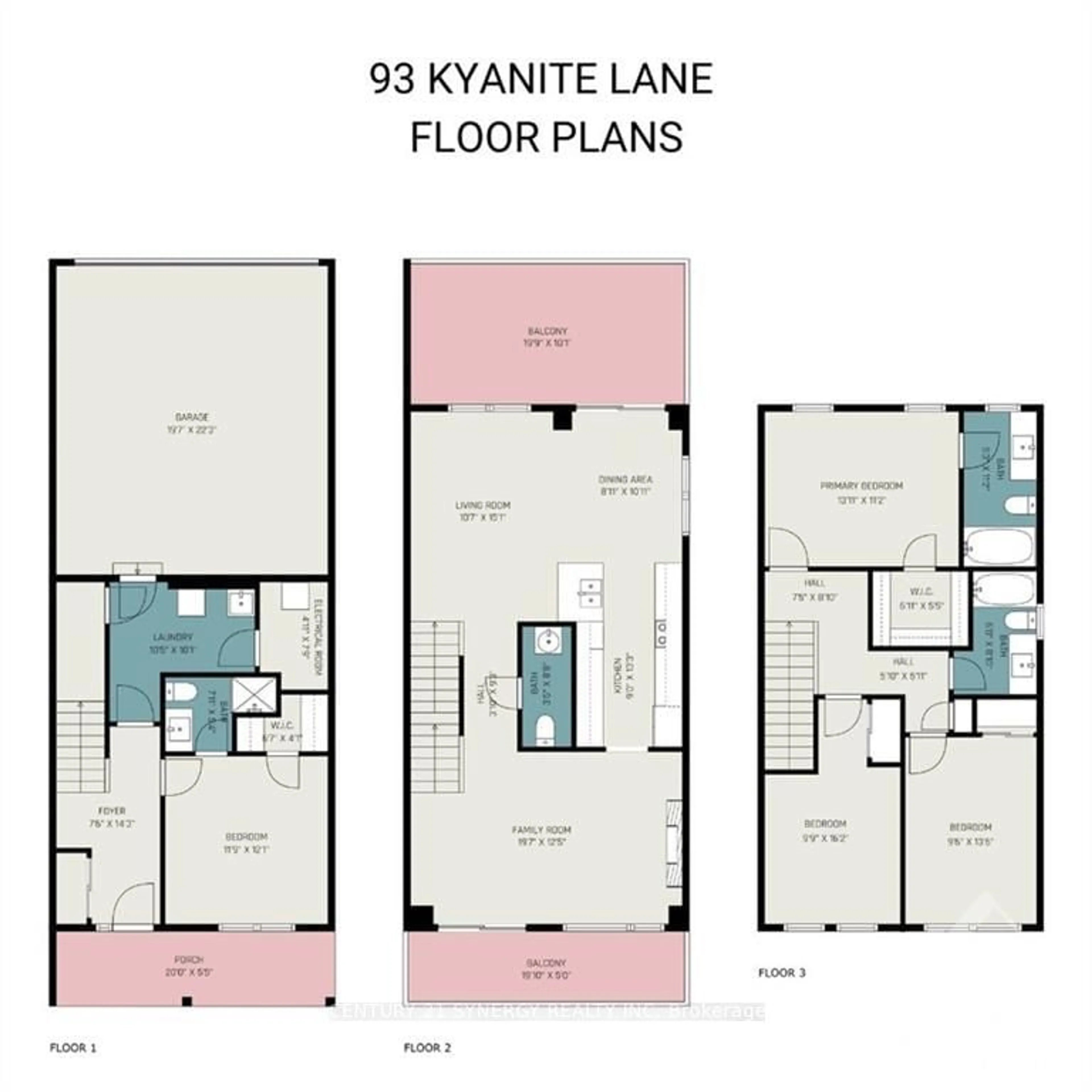 Floor plan for 93 KYANITE Lane, Barrhaven Ontario K2J 7B4