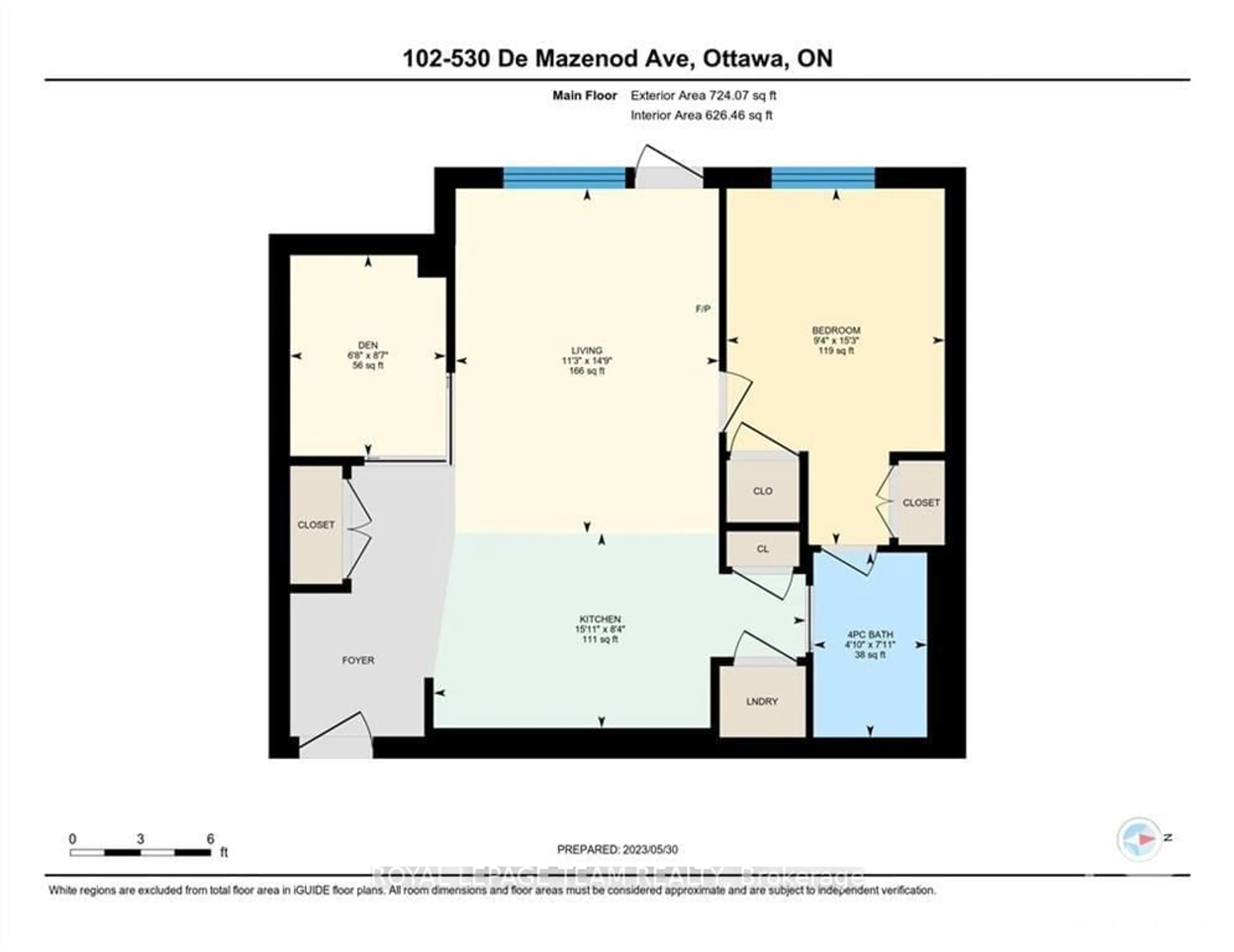 Floor plan for 530 DE MAZENOD Ave #102, Glebe - Ottawa East and Area Ontario K1S 5W8