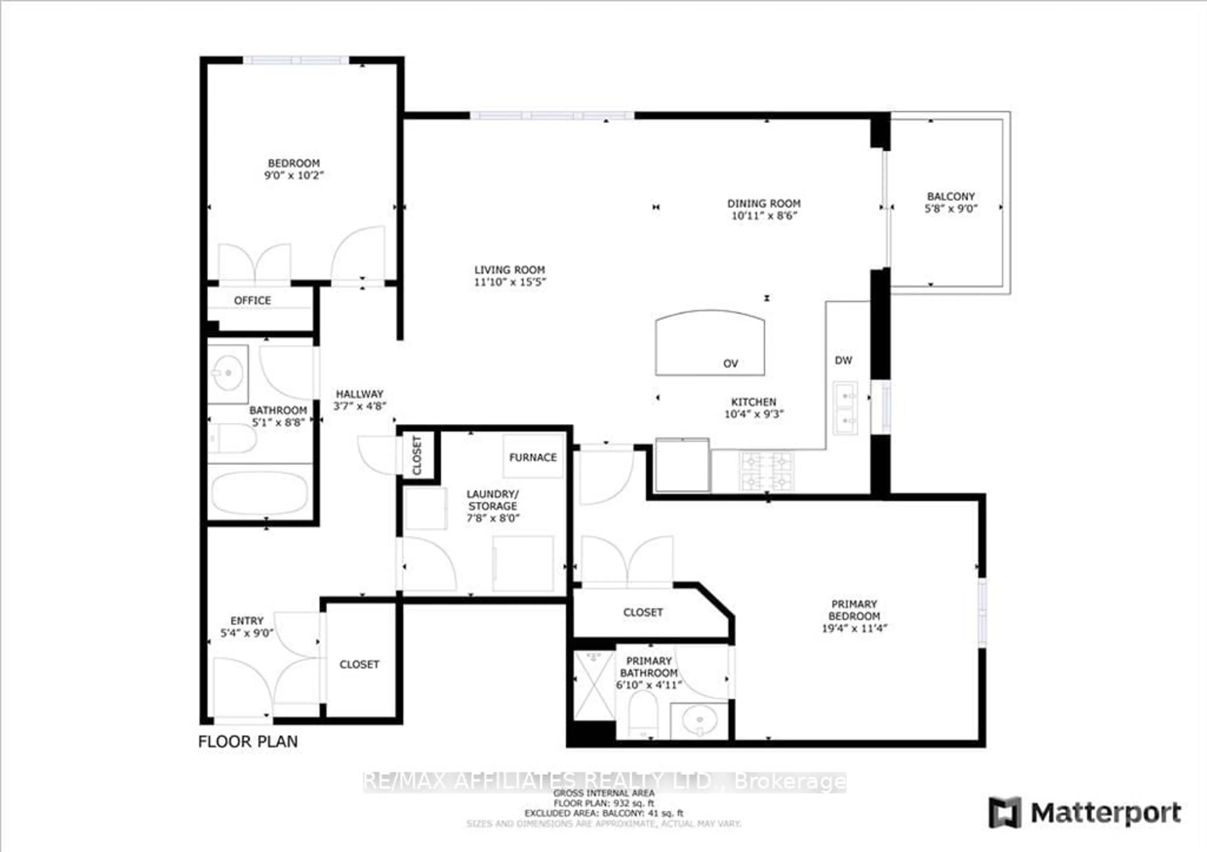 Floor plan for 1109 MILLWOOD Ave #302, Brockville Ontario K6V 0C7