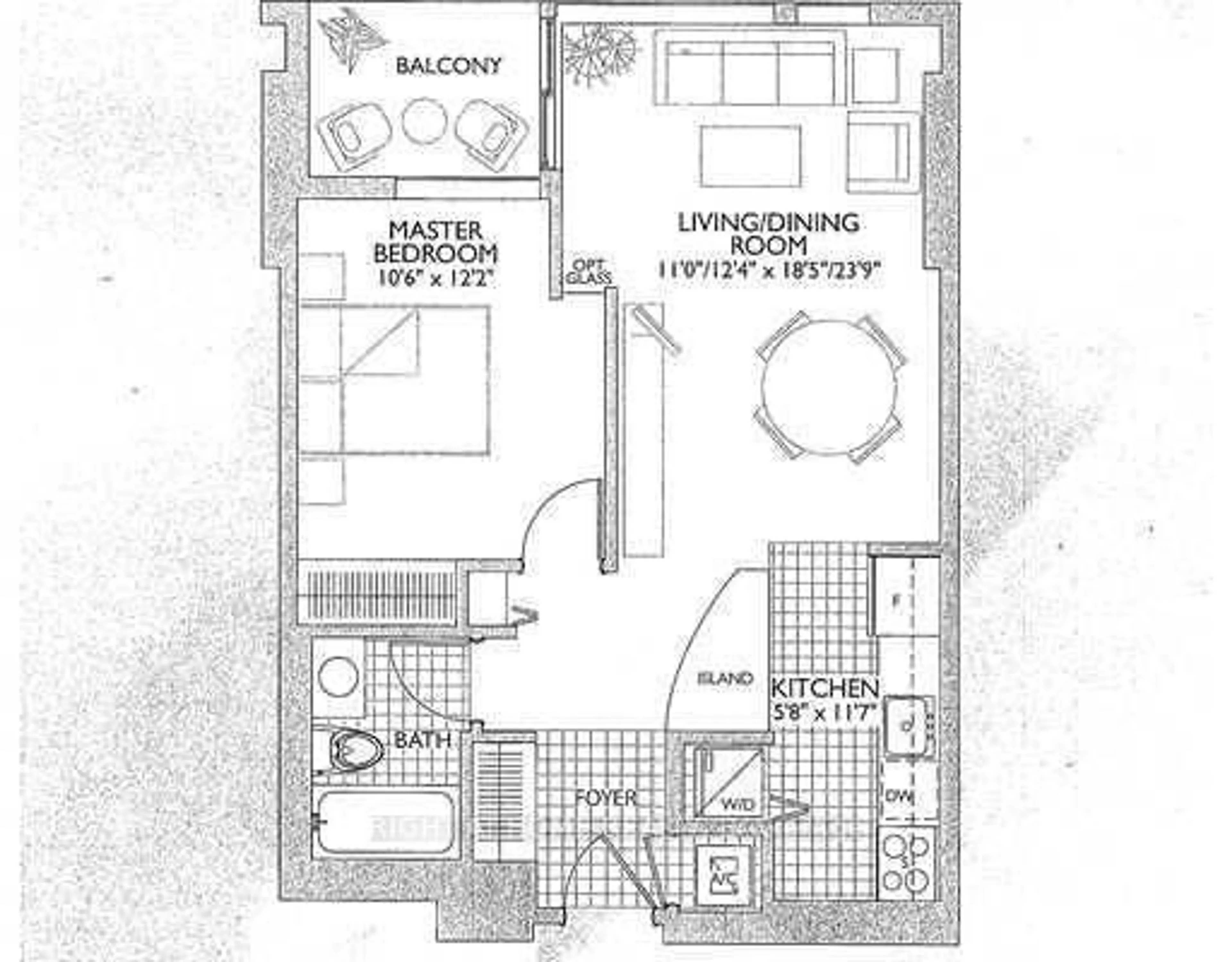 Floor plan for 179 METCALFE St #2303, Ottawa Centre Ontario K2P 0W1