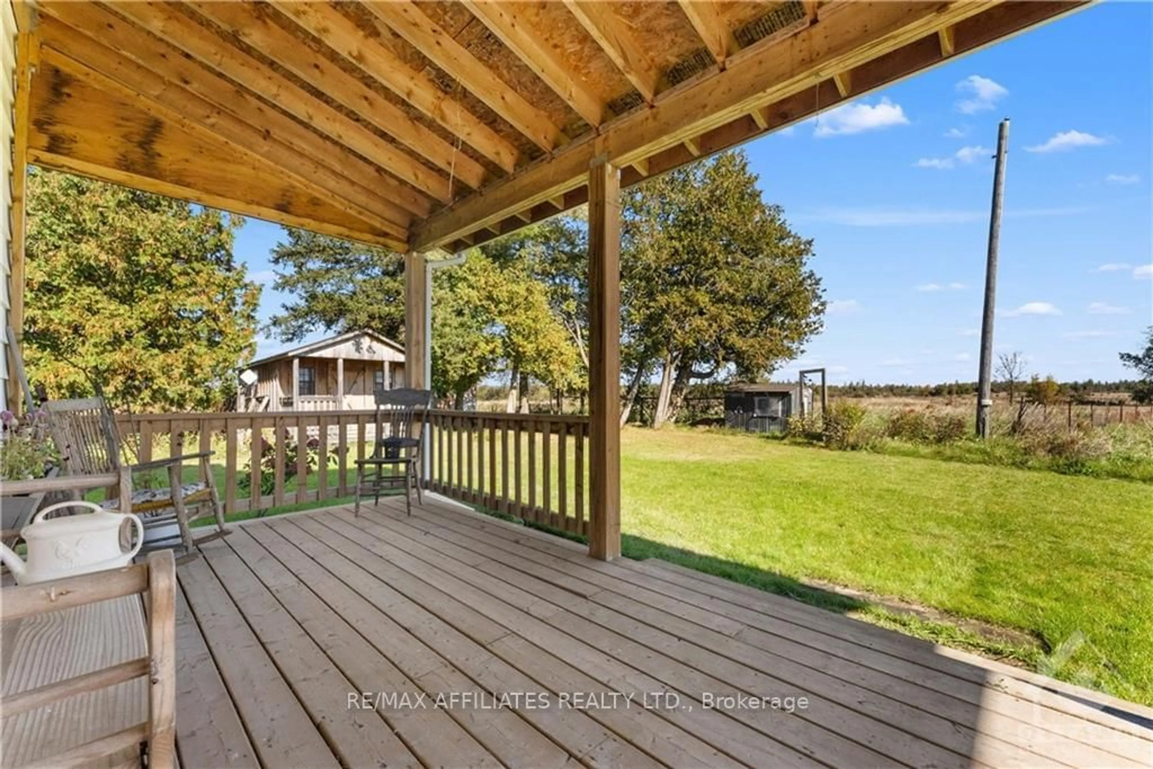 Patio, the fenced backyard for 839 BLAKENEY Rd, Mississippi Mills Ontario K0A 2X0