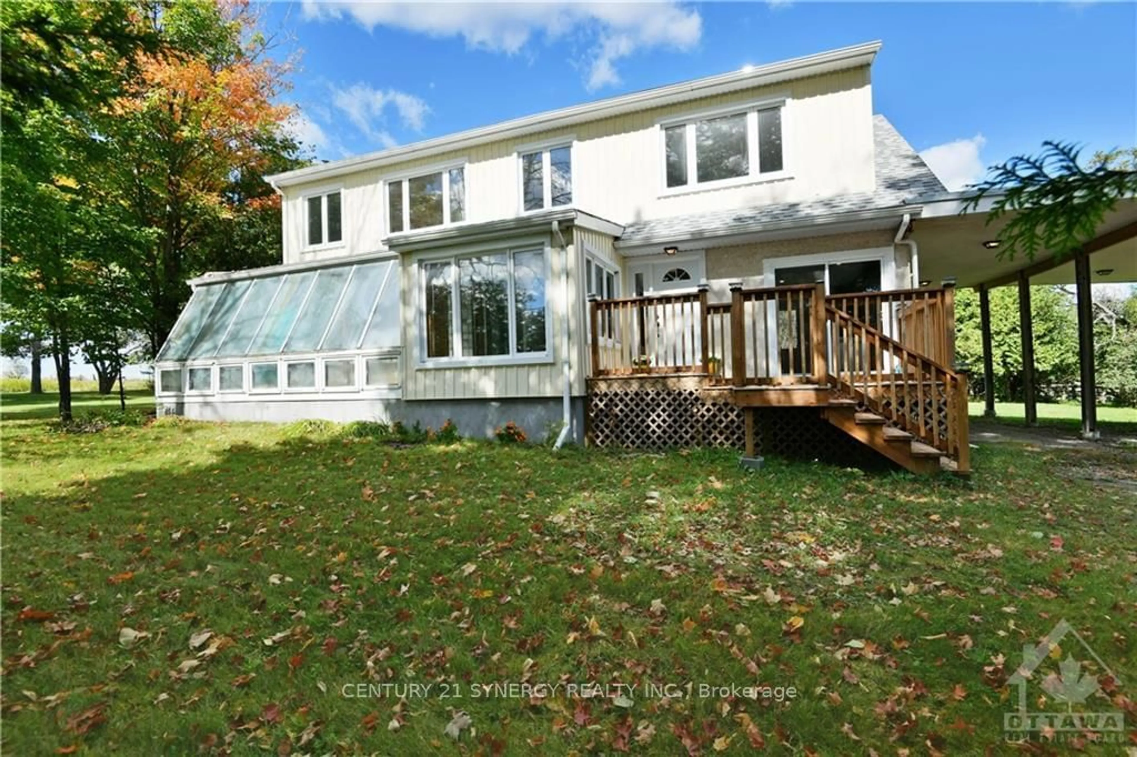 Frontside or backside of a home, the fenced backyard for 500 ASHDAD Rd, Greater Madawaska Ontario K7V 3Z9