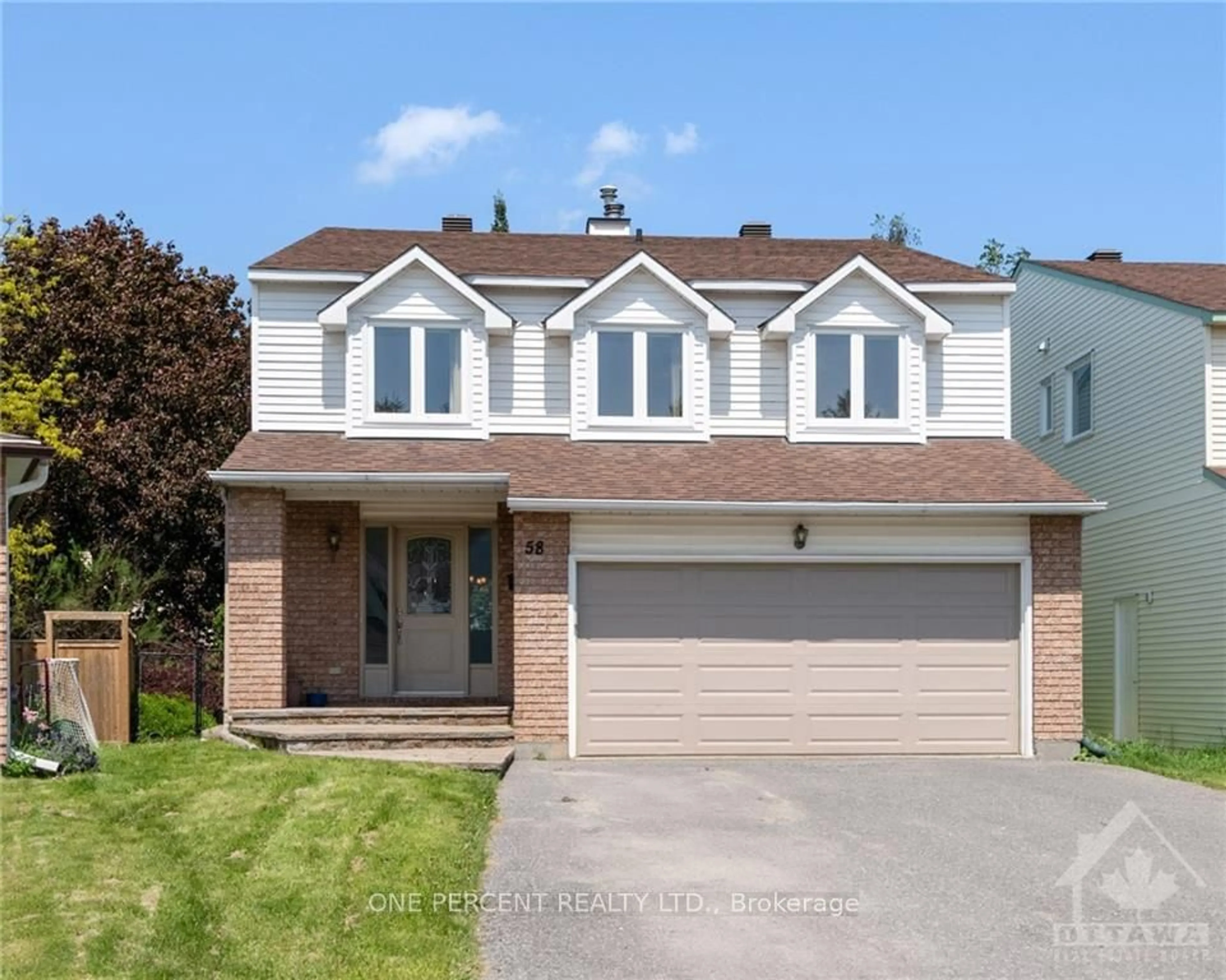 Frontside or backside of a home, the street view for 58 TOWNSEND Dr, Barrhaven Ontario K2J 2V4