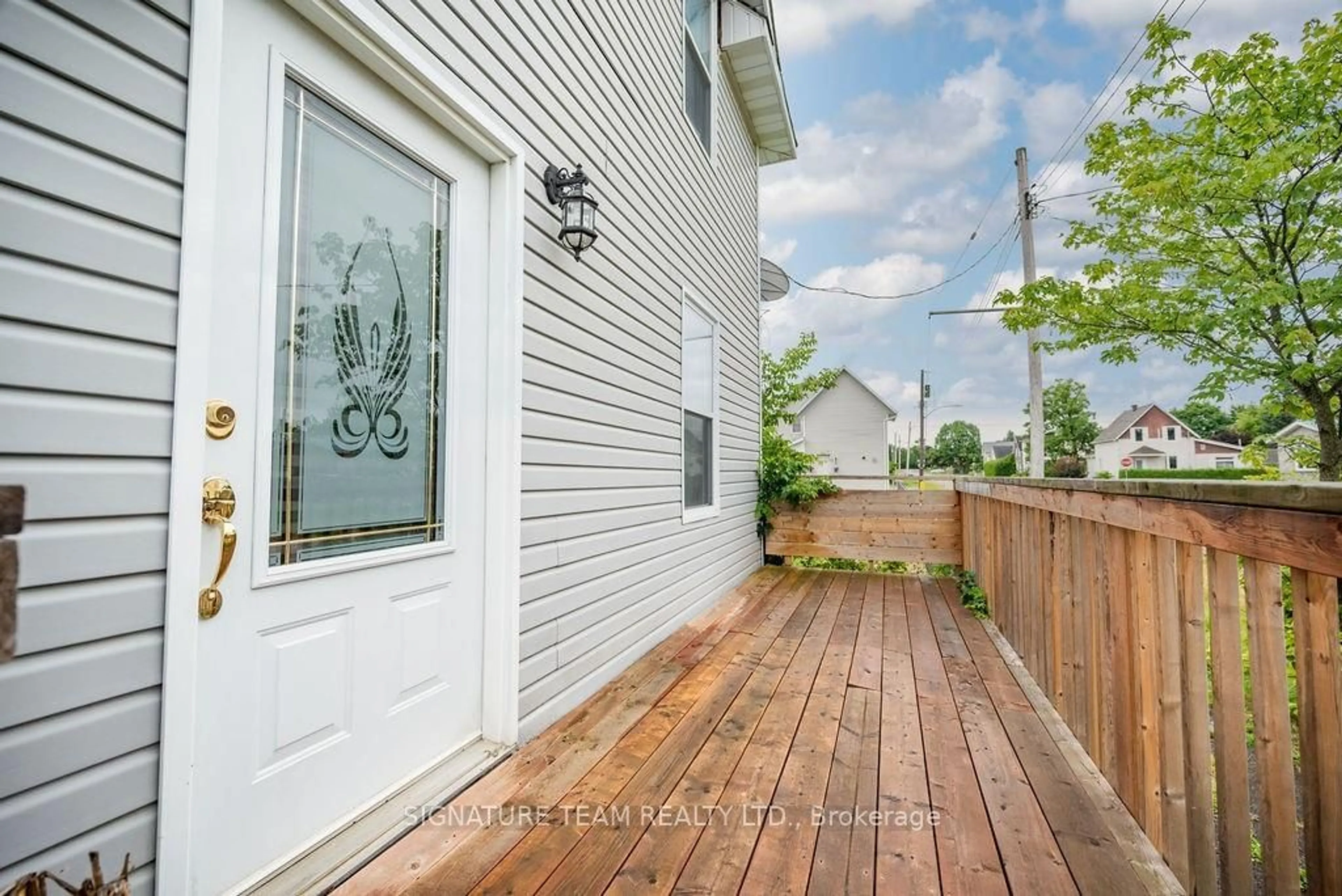 Patio, the fenced backyard for 465 SOMERSET St, Pembroke Ontario K8A 4C5