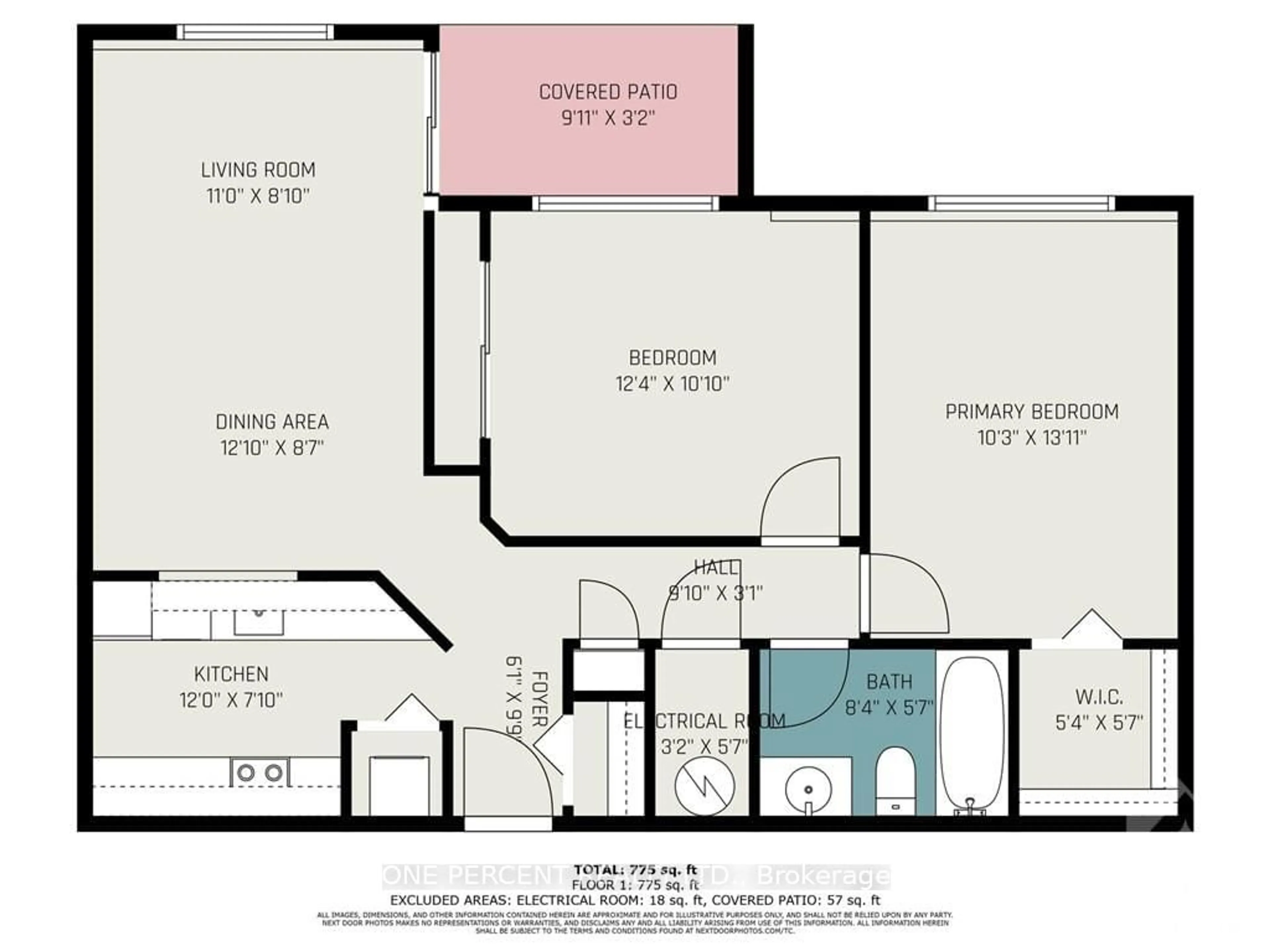 Floor plan for 280 BRITTANY Dr #105, Manor Park - Cardinal Glen and Area Ontario K1K 4M4