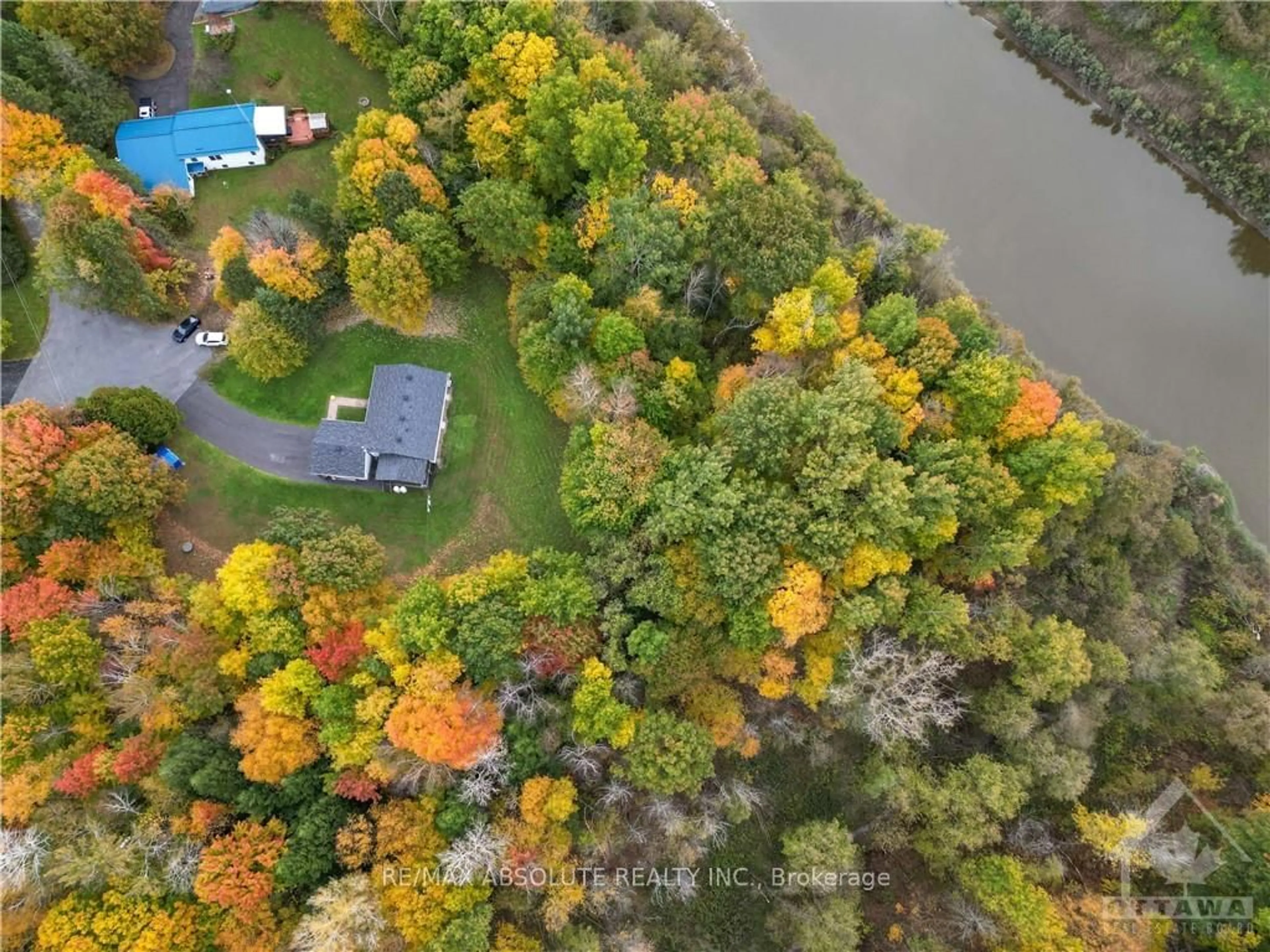 A pic from outside/outdoor area/front of a property/back of a property/a pic from drone, water/lake/river/ocean view for 110 SEGUINBOURG St, The Nation Ontario K0A 1M0