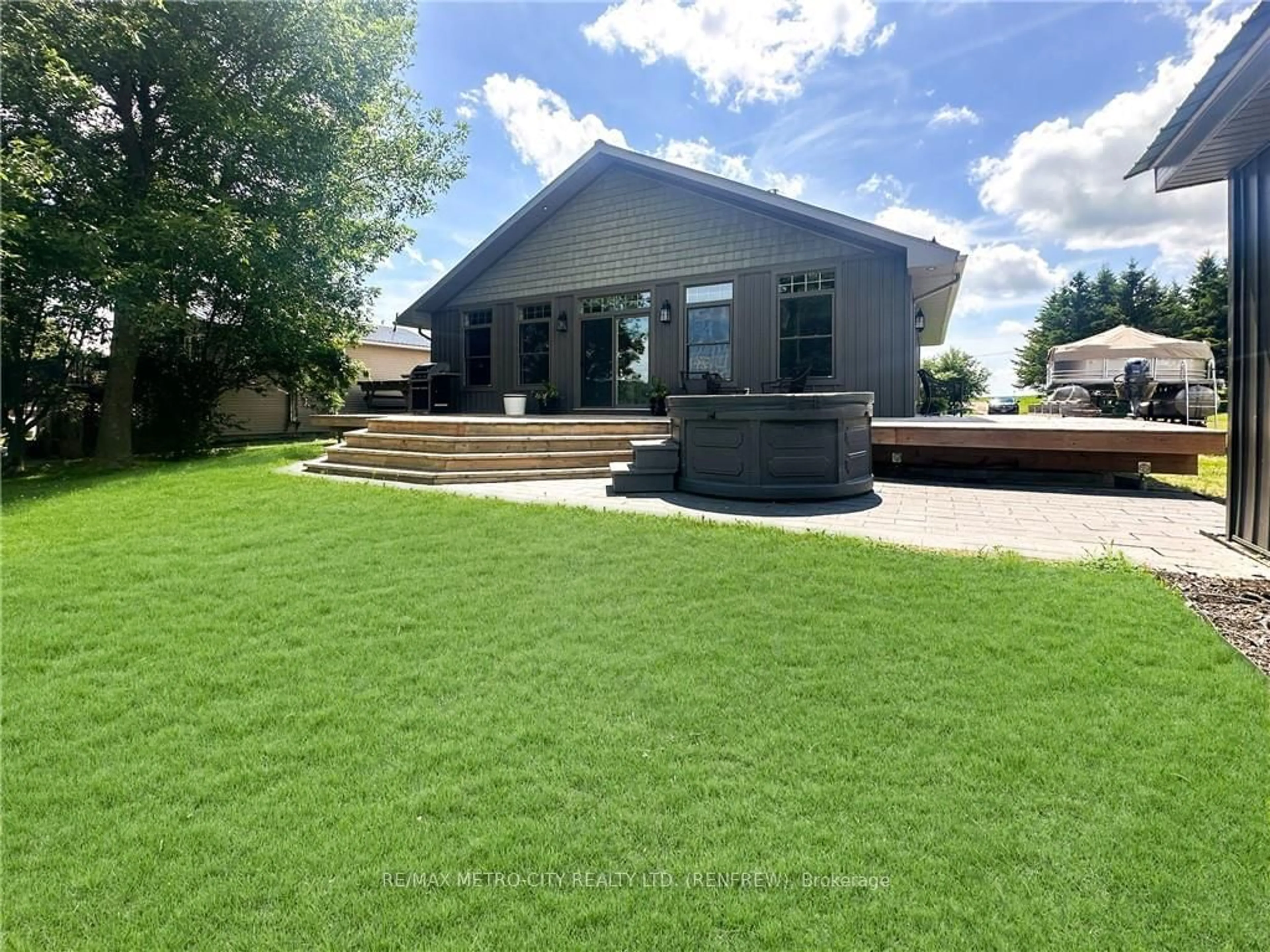 Frontside or backside of a home, the fenced backyard for 204 FAUGHT Rd, Whitewater Region Ontario K0J 1K0