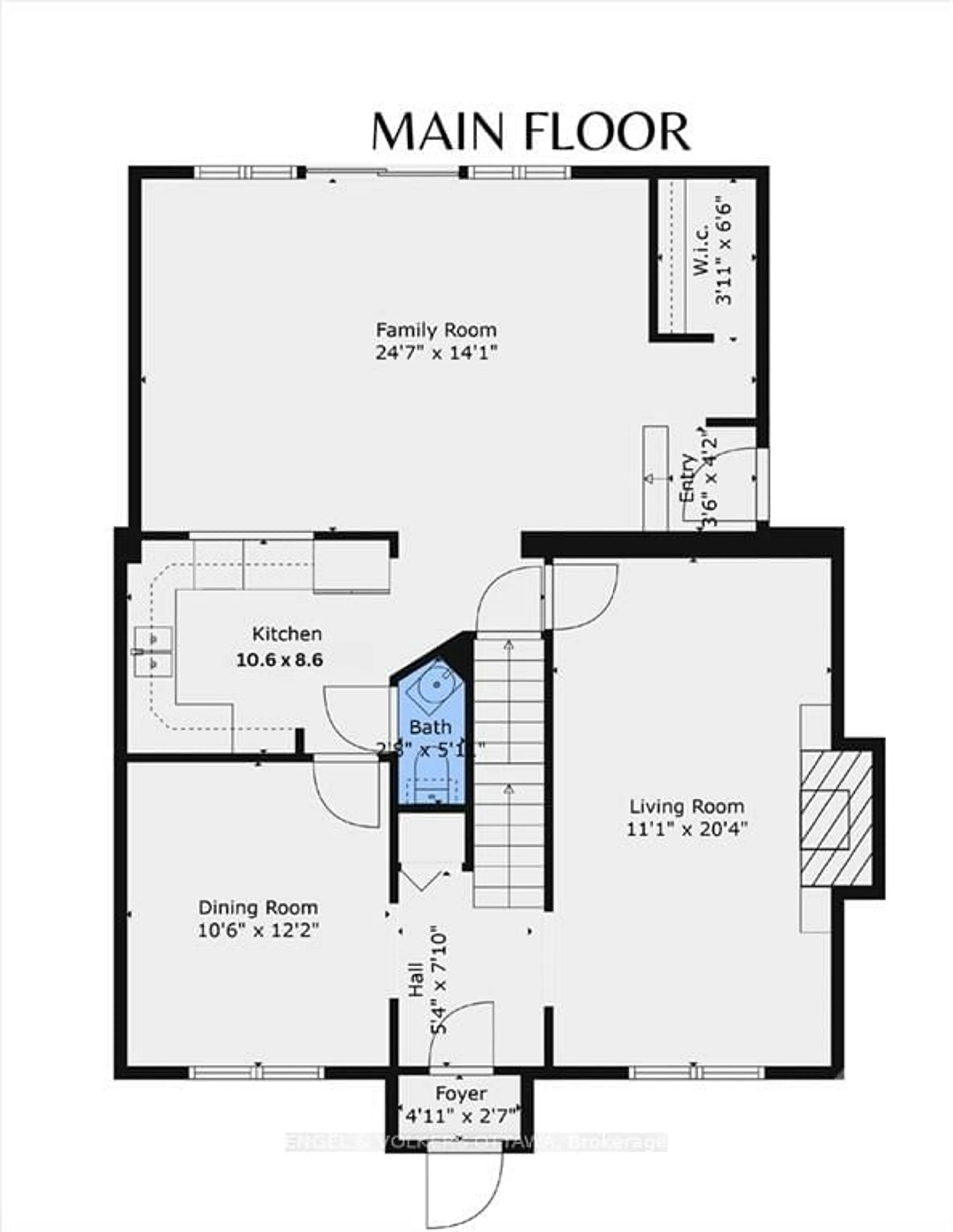 Floor plan for 67 KENILWORTH St, Dows Lake - Civic Hospital and Area Ontario K1Y 3Y5