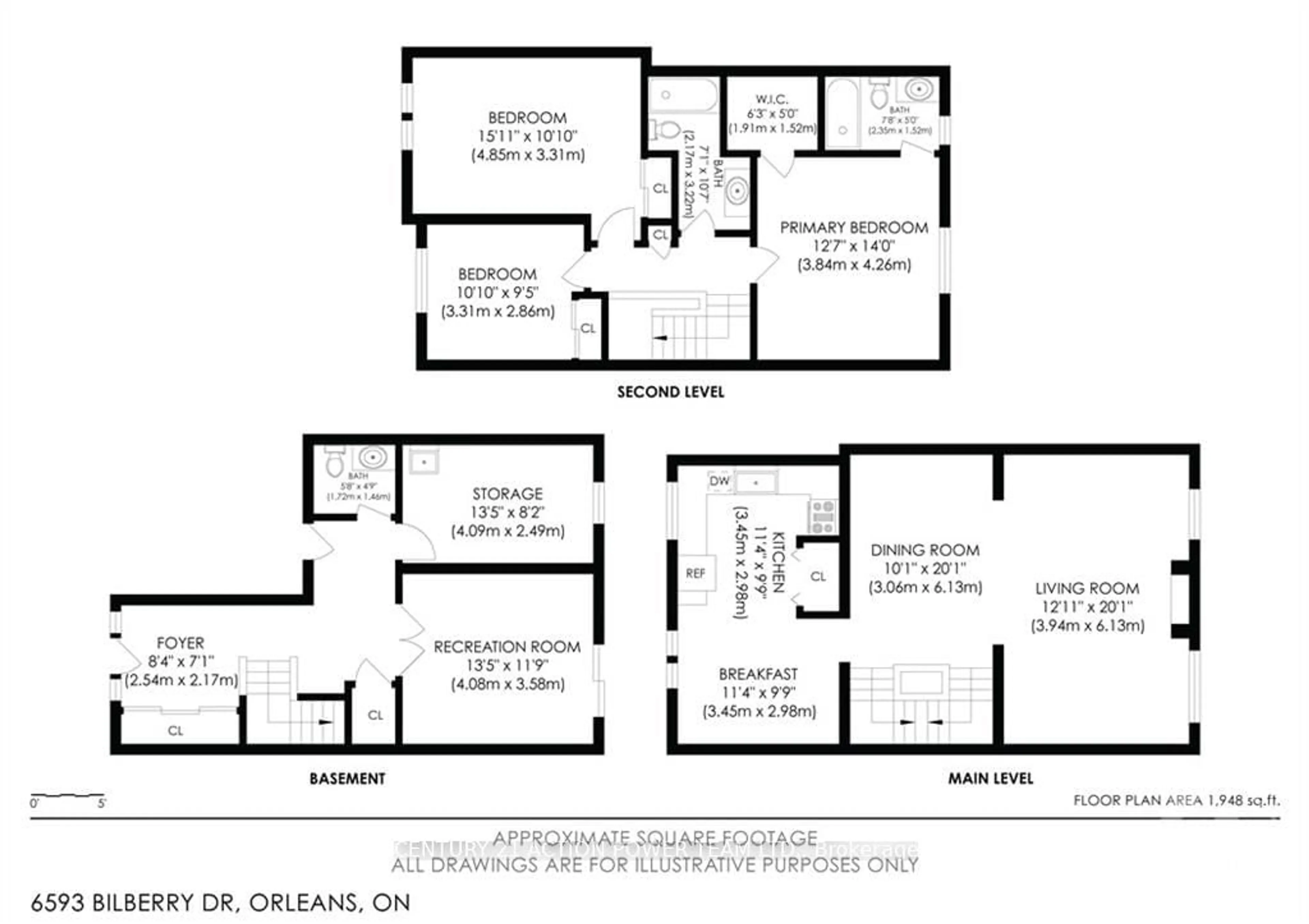 Floor plan for 6593 BILBERRY Dr, Orleans - Convent Glen and Area Ontario K1C 4N4