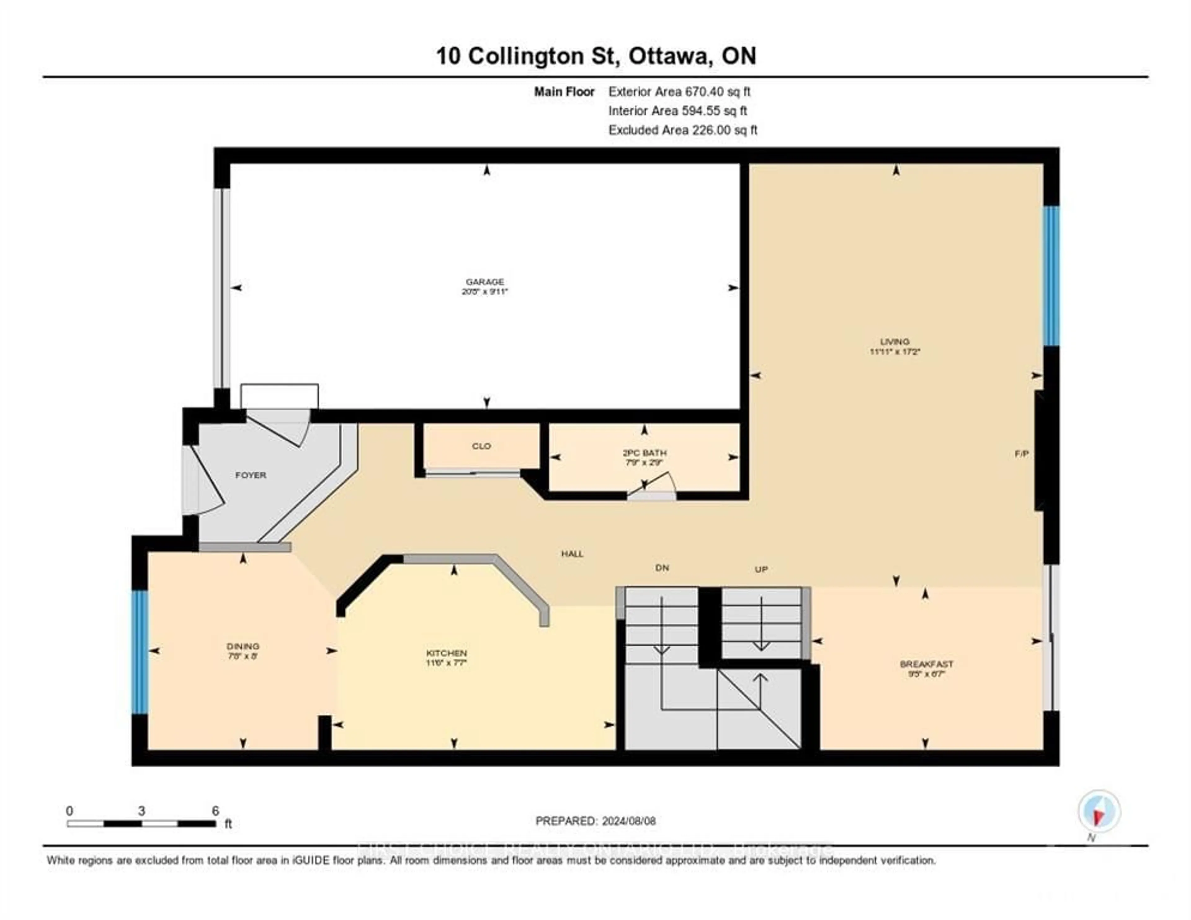 Floor plan for 10 COLLINGTON St, Barrhaven Ontario K2G 6X5