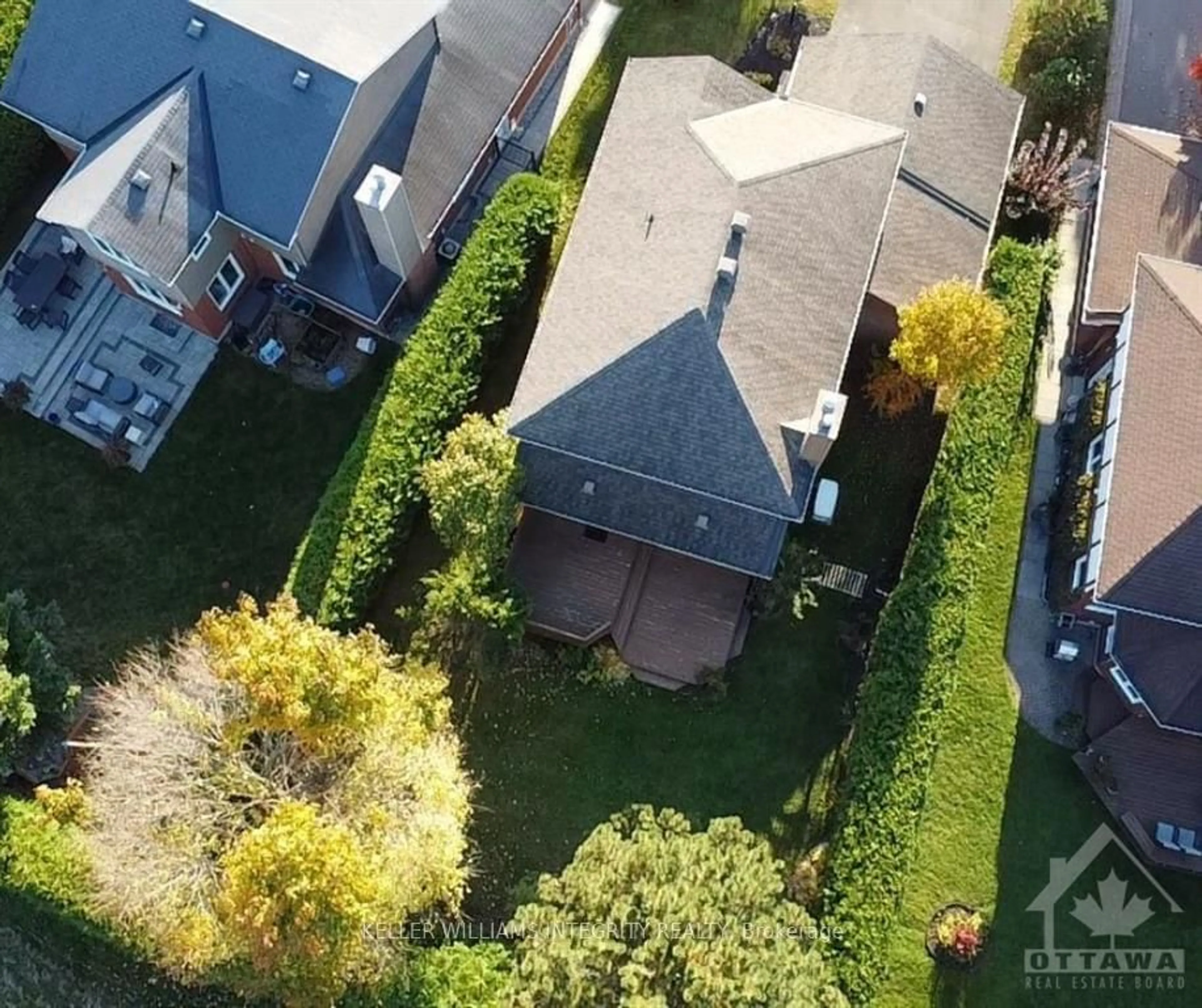 Frontside or backside of a home, the fenced backyard for 218 WALDEN Dr, Kanata Ontario K2K 2K6