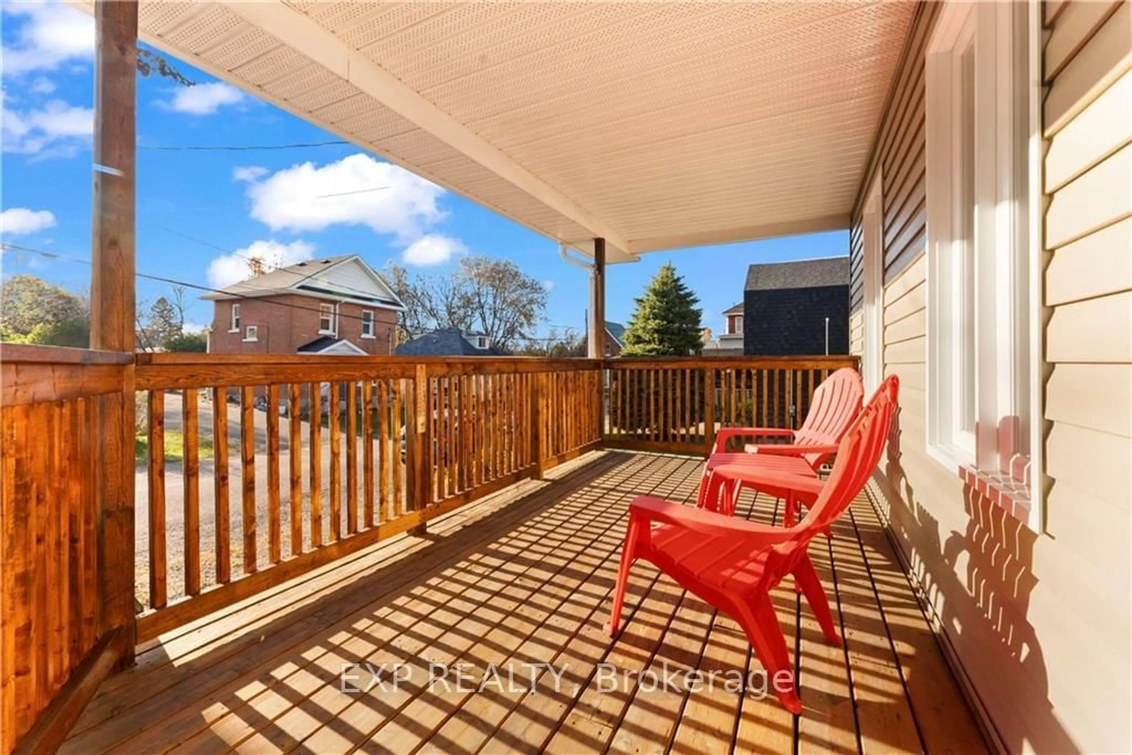 Patio, the fenced backyard for 151 BANK St, Renfrew Ontario K7V 2E9