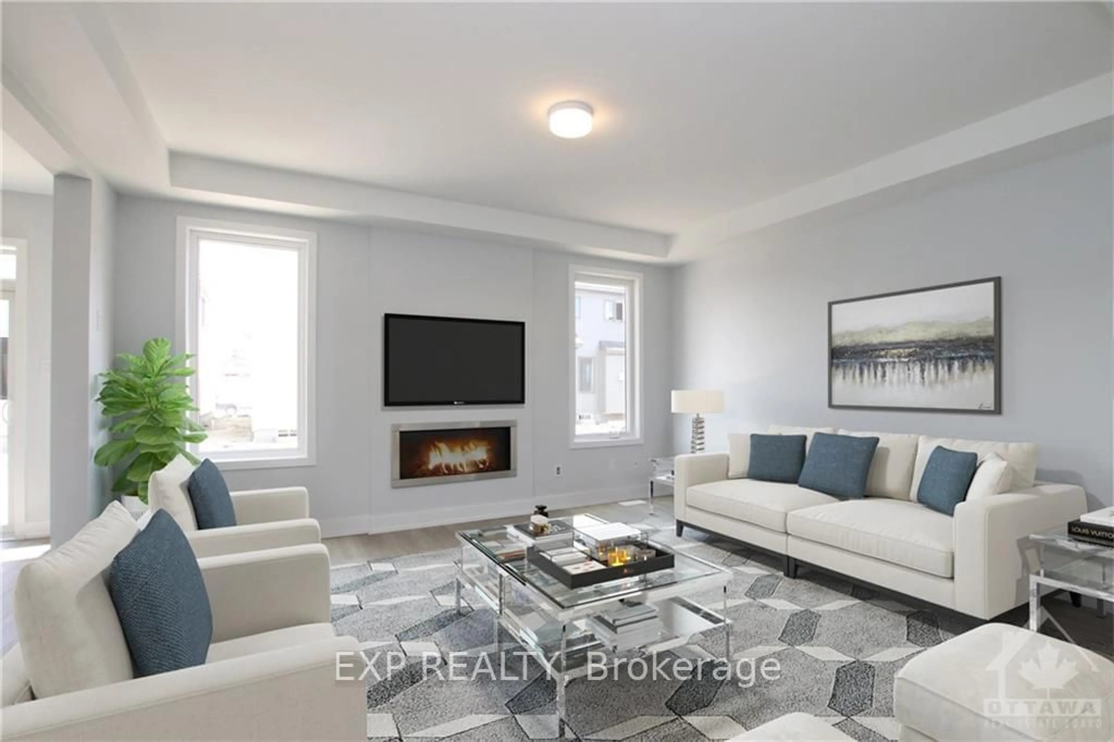 Living room, wood floors for 476 BRIGATINE Ave, Stittsville - Munster - Richmond Ontario K2S 0P9