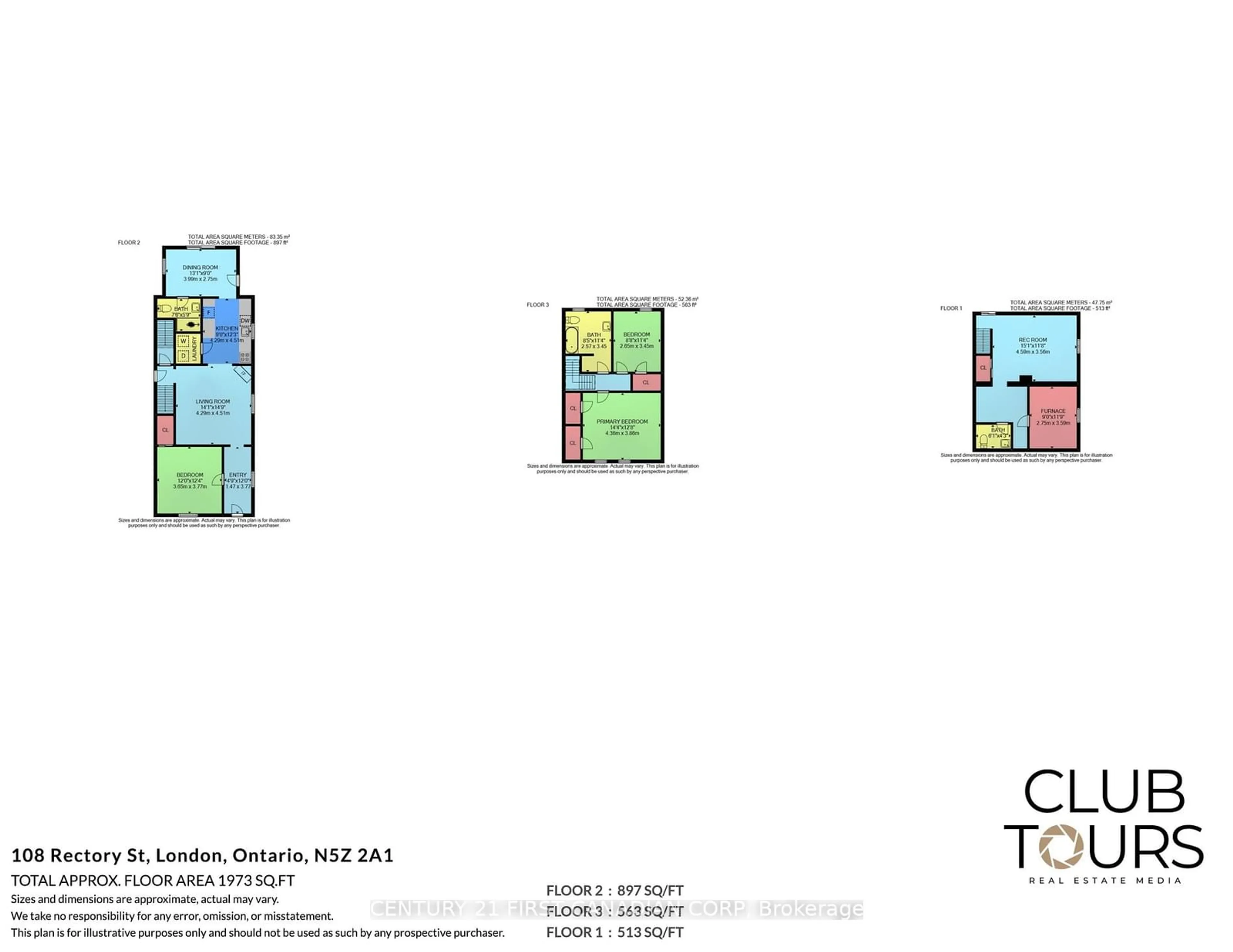 Floor plan for 108 Rectory St, London Ontario N5Z 2A1