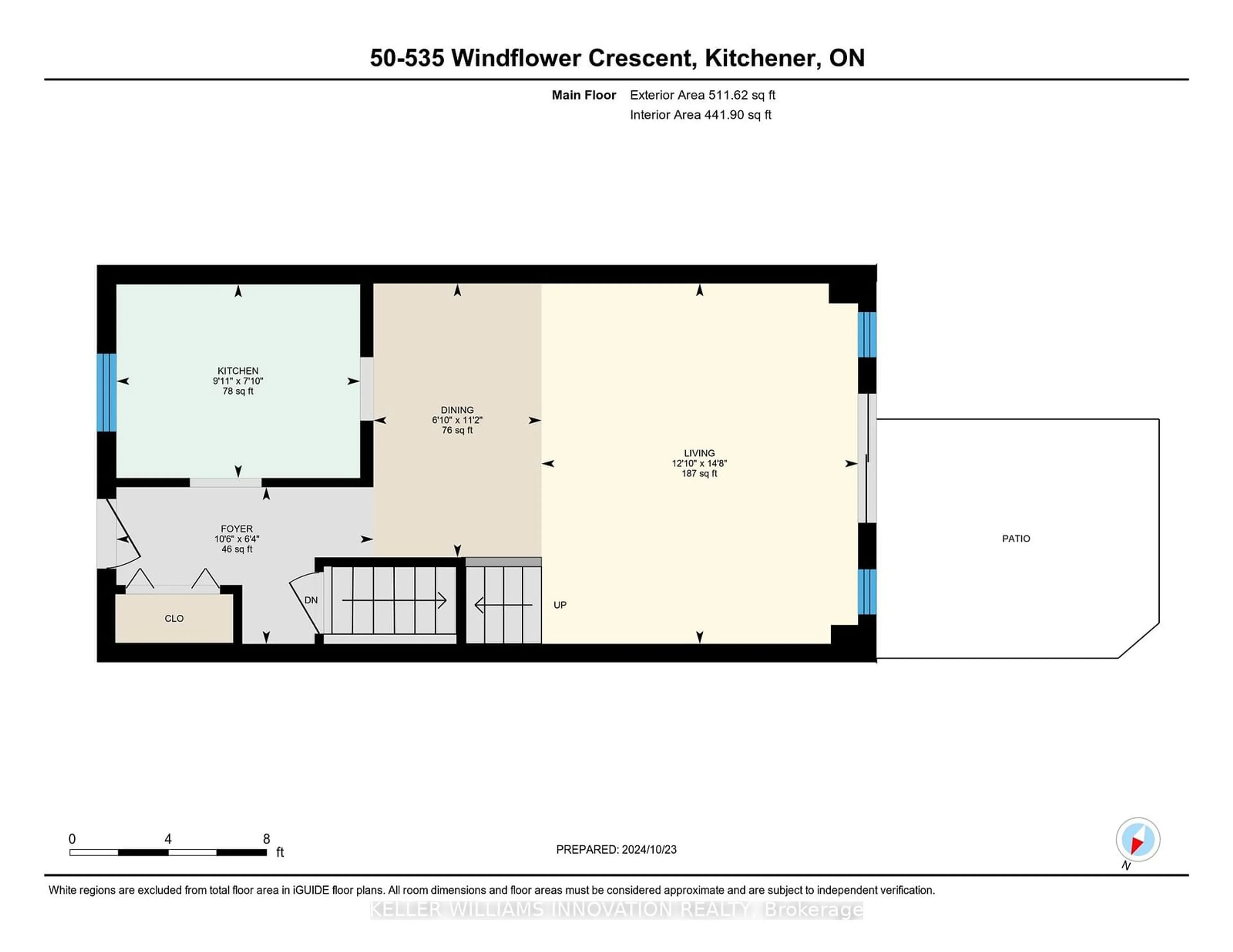 Floor plan for 535 Windflower Cres #50, Kitchener Ontario N2E 4L7