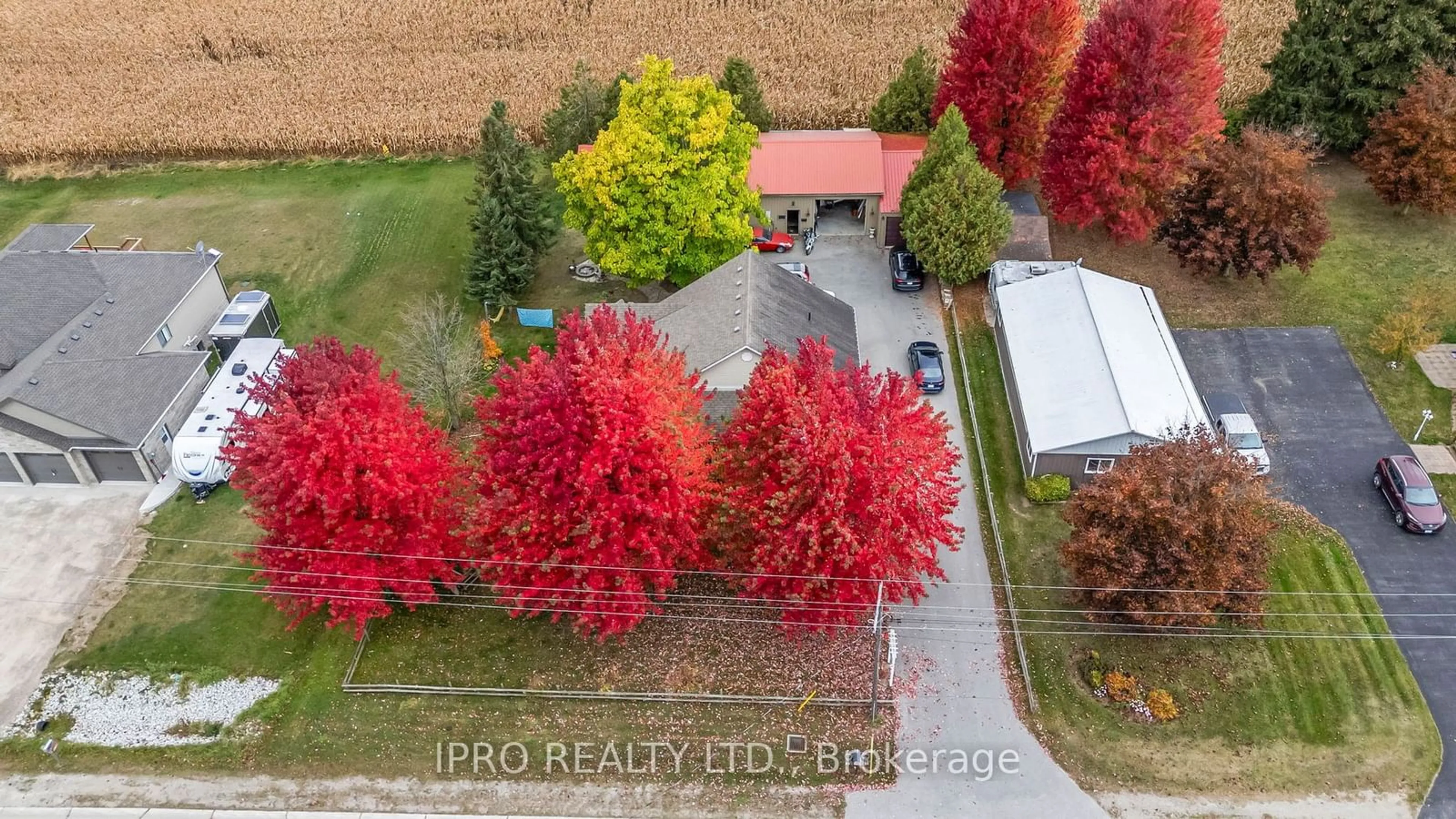 Frontside or backside of a home, the fenced backyard for 4833 Bruce 3 Rd, Saugeen Shores Ontario N0H 2C6