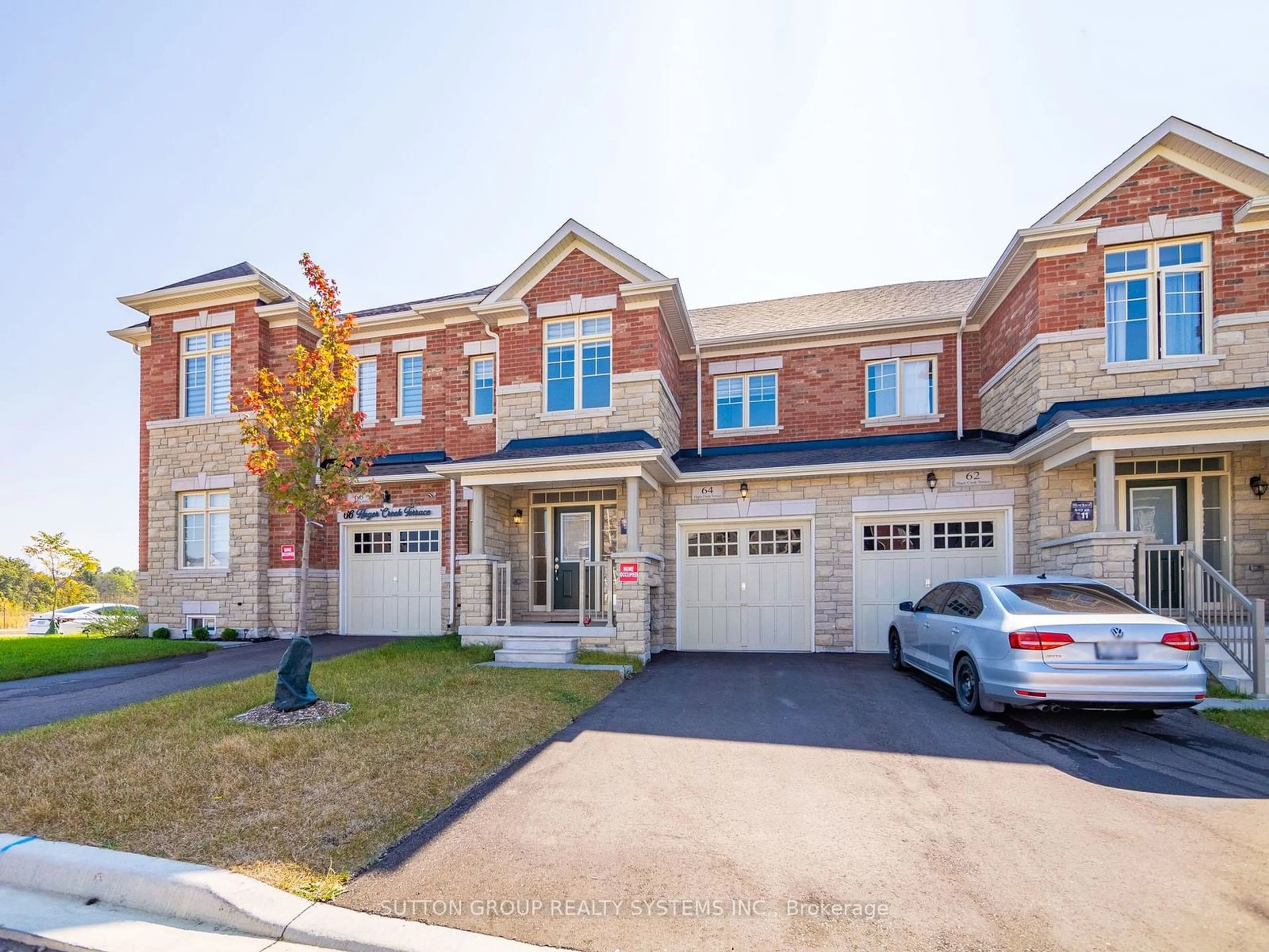 A pic from exterior of the house or condo, the street view for 64 Hager Creek Terr, Hamilton Ontario L8B 1Z5