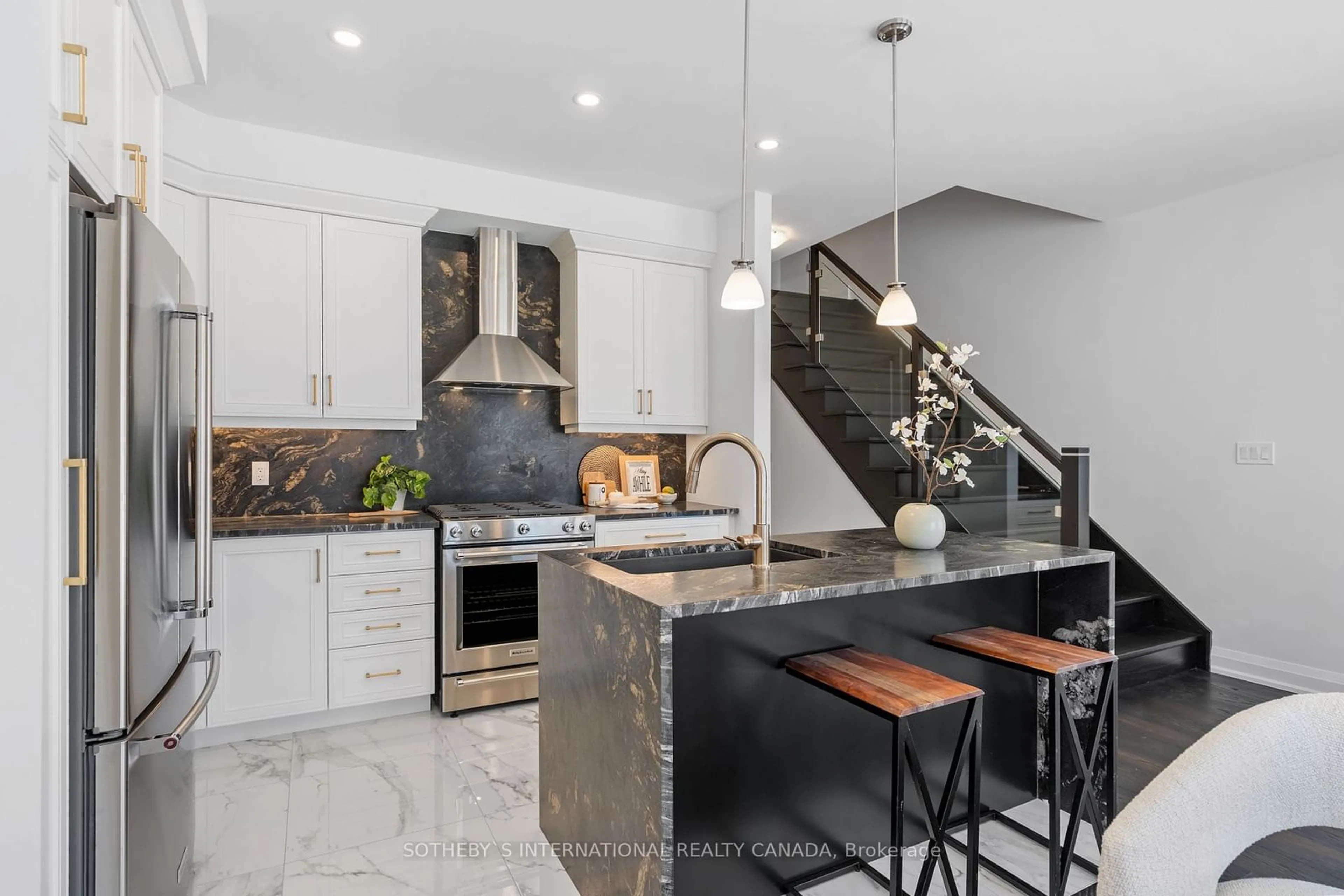 Contemporary kitchen, ceramic floors, mountain for 675 Victoria Rd #22, Guelph Ontario N1E 0S9