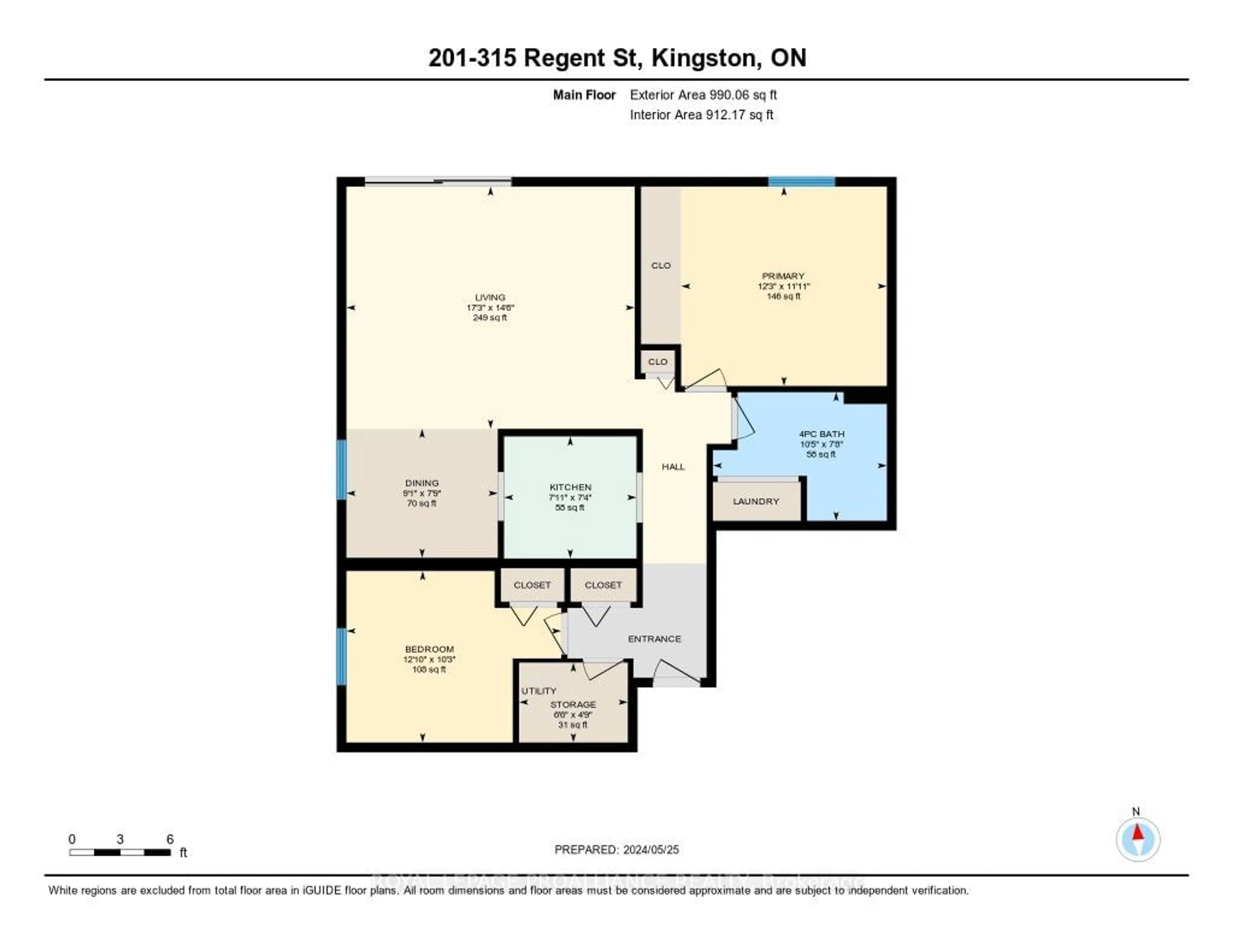 Floor plan for 315 Regent St #201, Kingston Ontario K7L 4K7