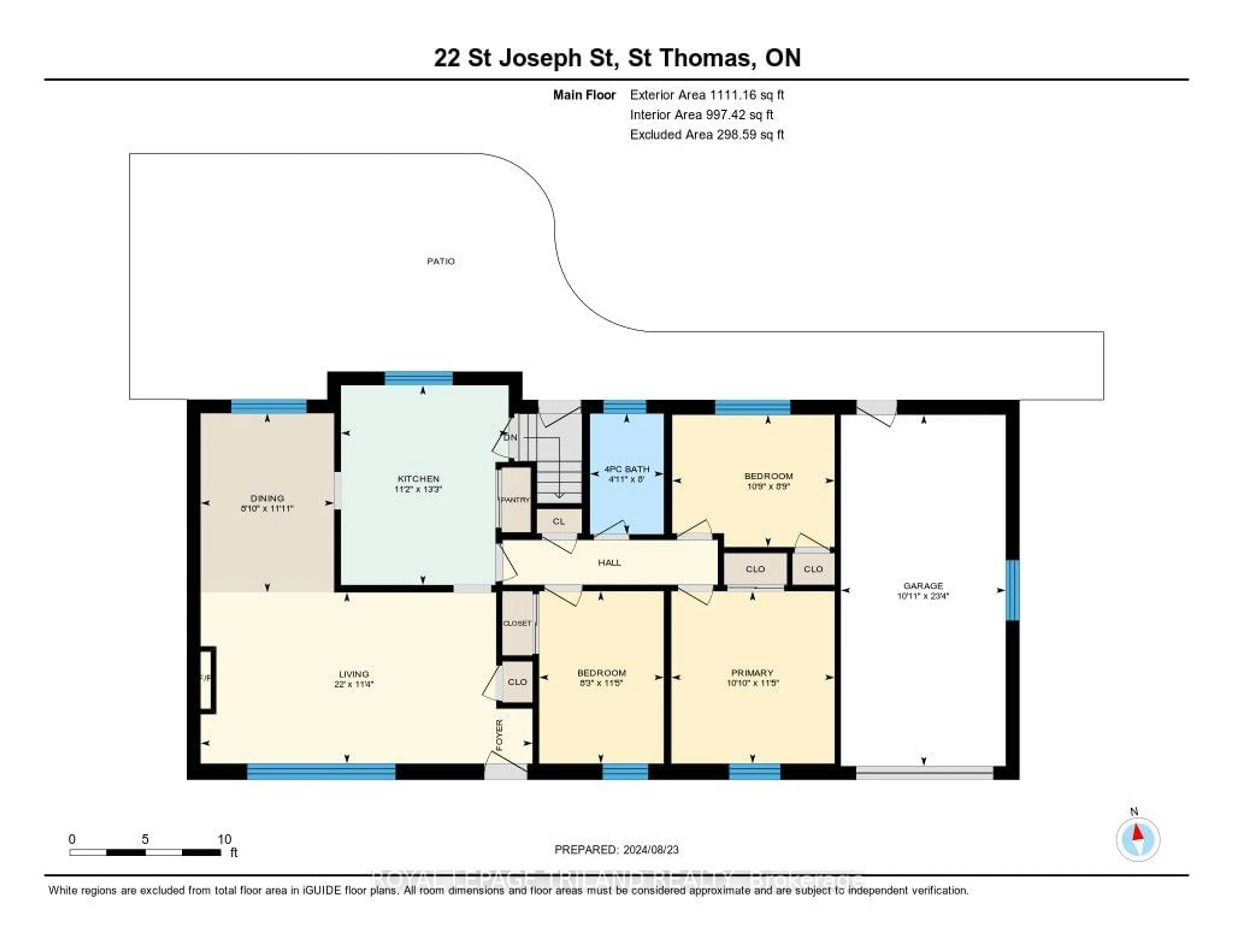 Floor plan for 22 St Joseph St, St. Thomas Ontario N5R 1S9