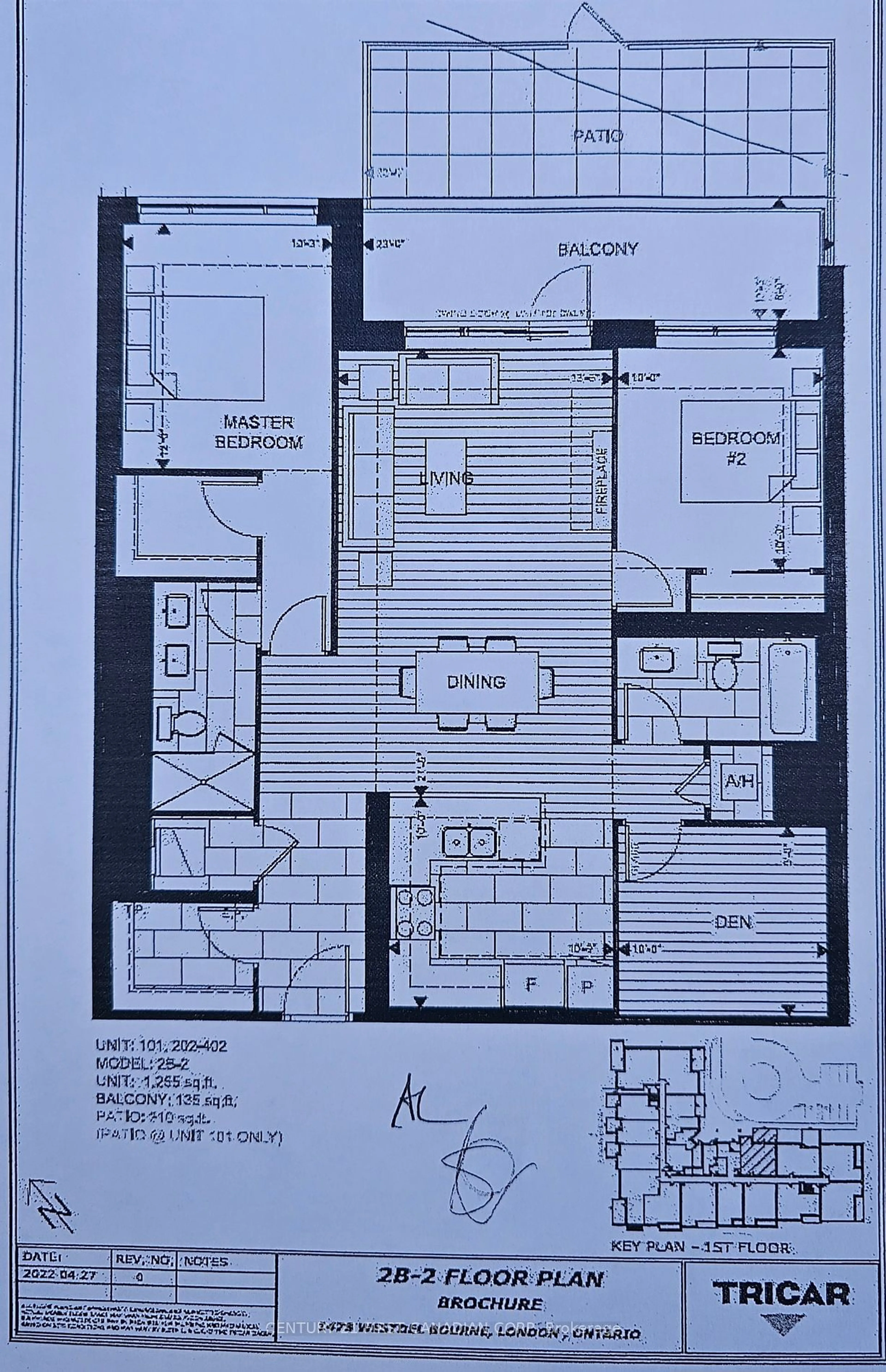 Floor plan for 1975 Fountain Grass Dr #402, London Ontario N6K 0M3