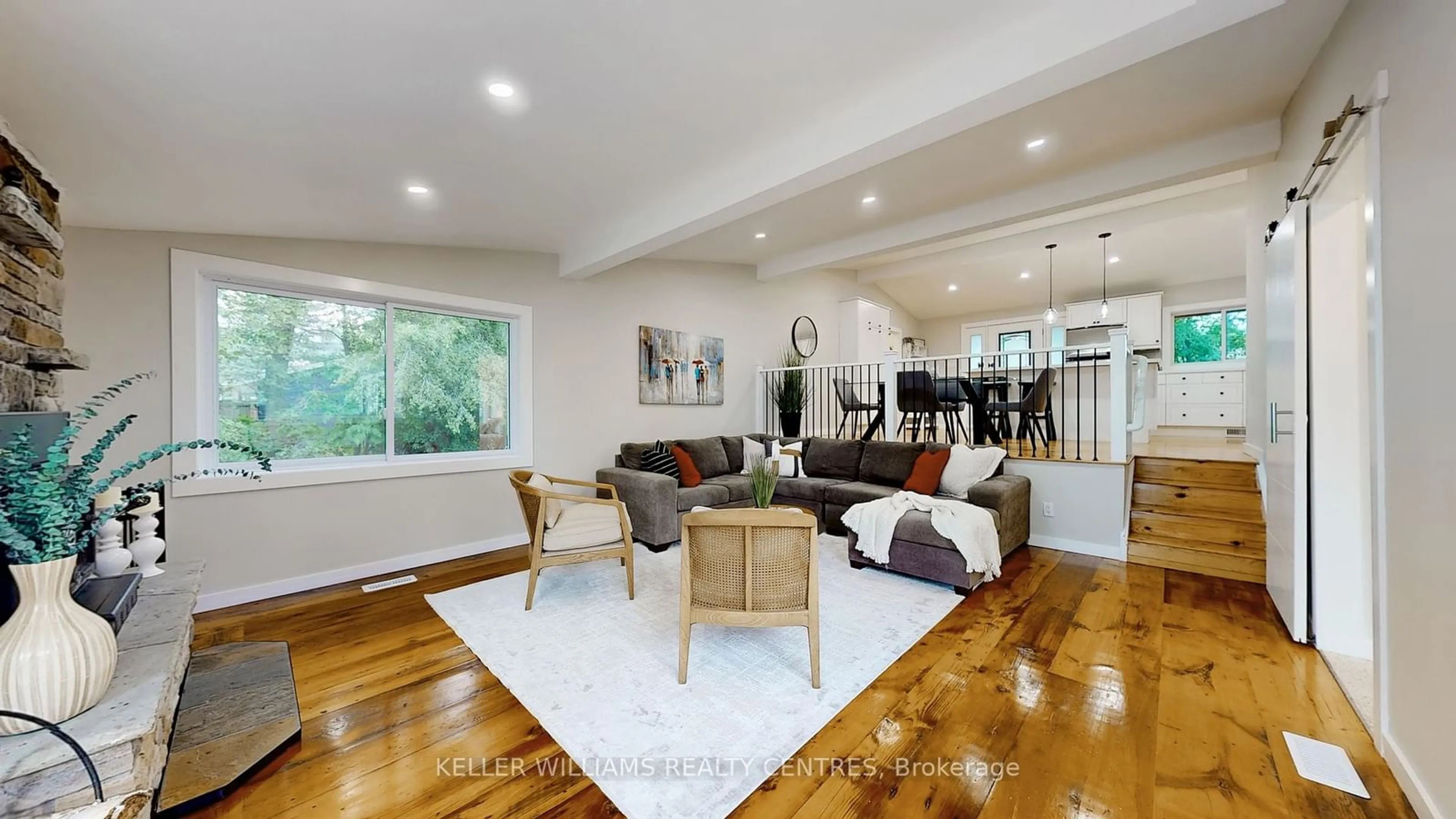 Living room, wood floors for 144 Ball Point Rd, Kawartha Lakes Ontario K0M 2C0