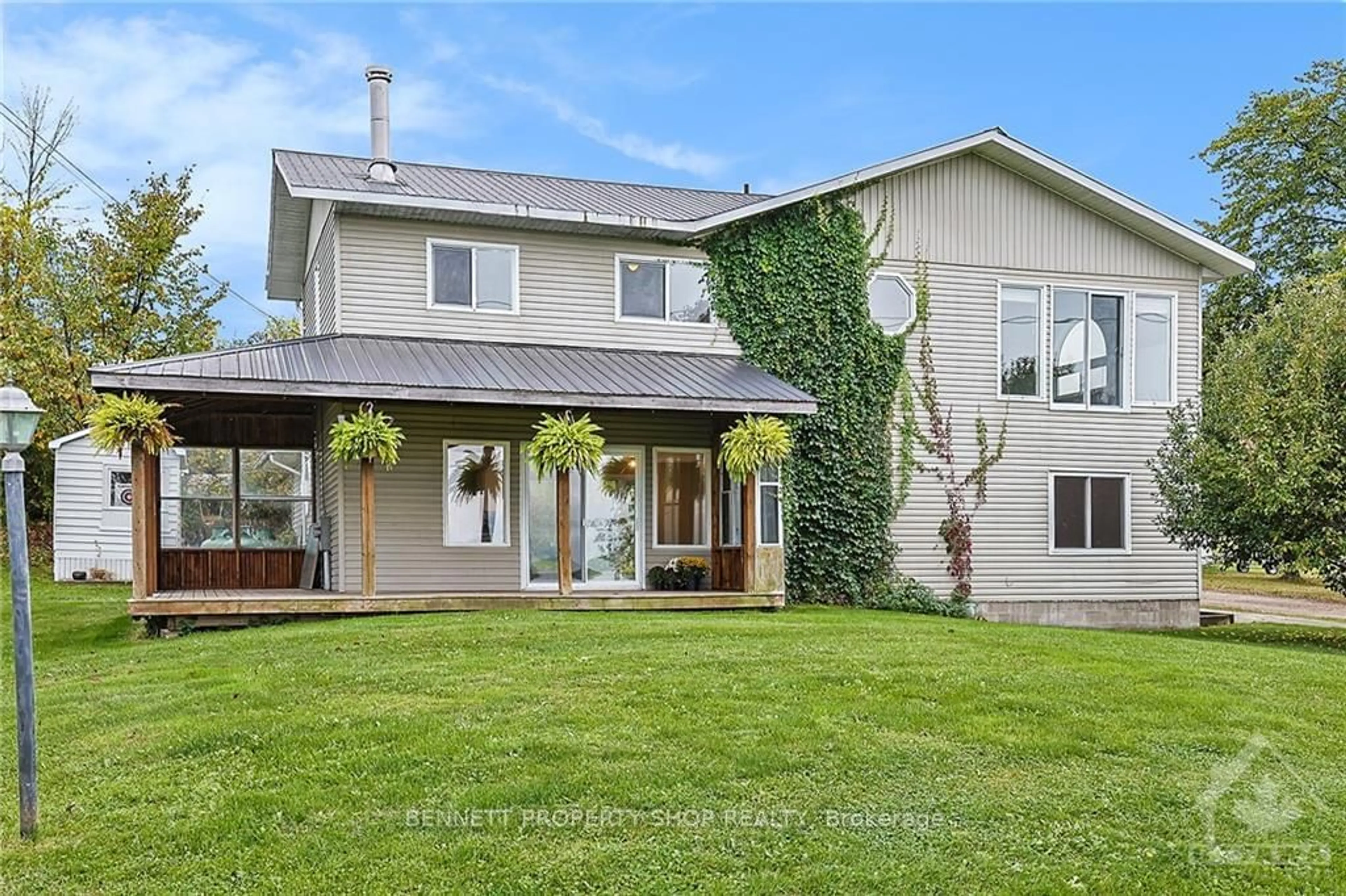 Frontside or backside of a home, the fenced backyard for 22 MARYANN Lane, Horton Ontario K7V 3Z8