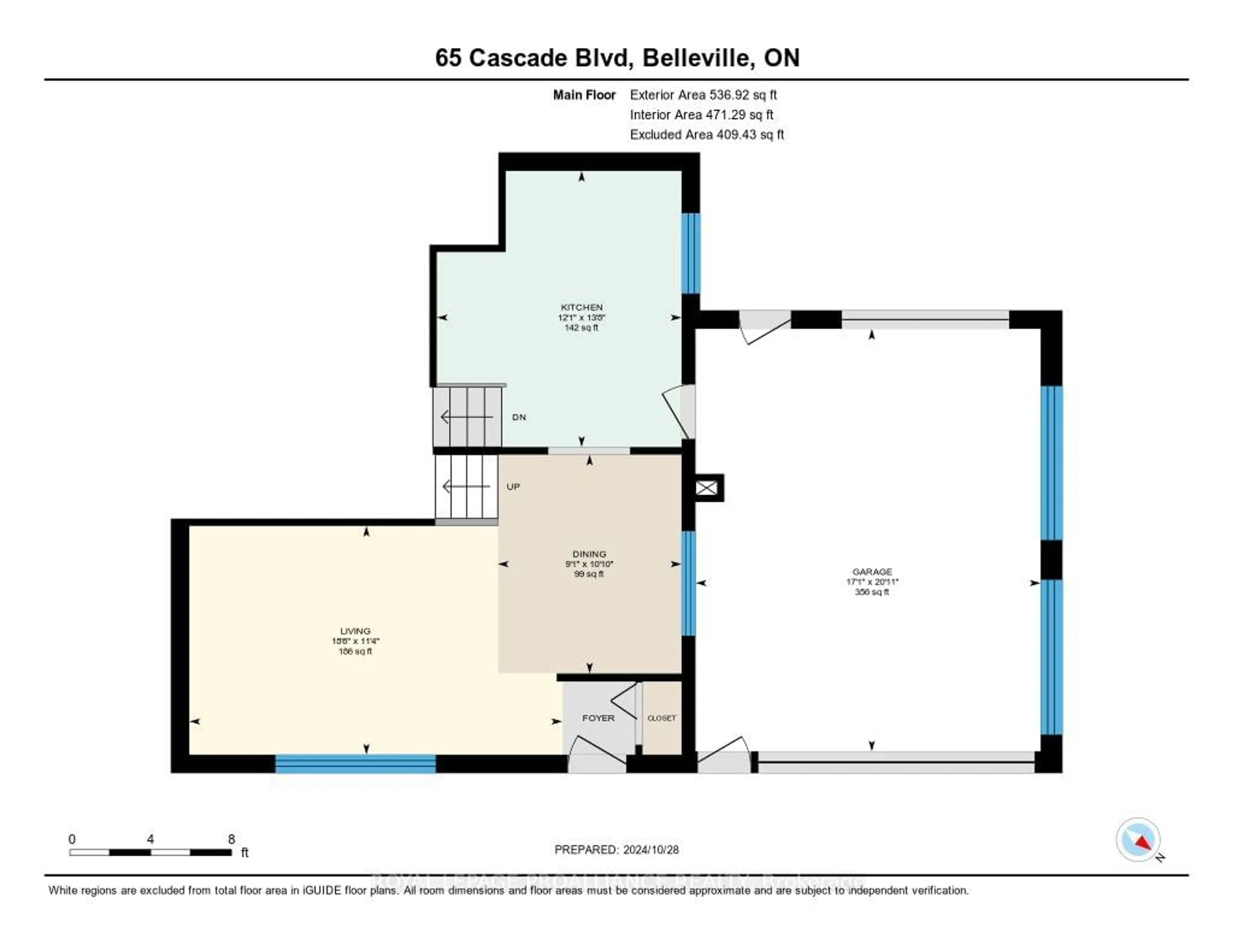 Floor plan for 65 Cascade Blvd, Belleville Ontario K8P 2P5