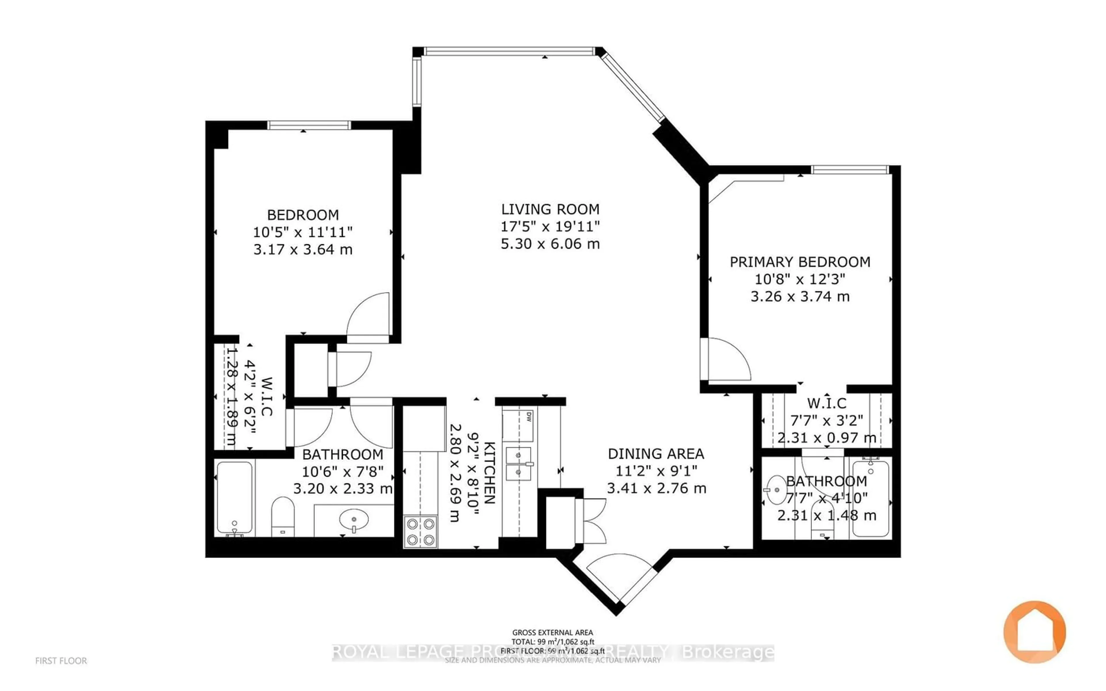 Floor plan for 344 Front St #604, Belleville Ontario K8N 5M4