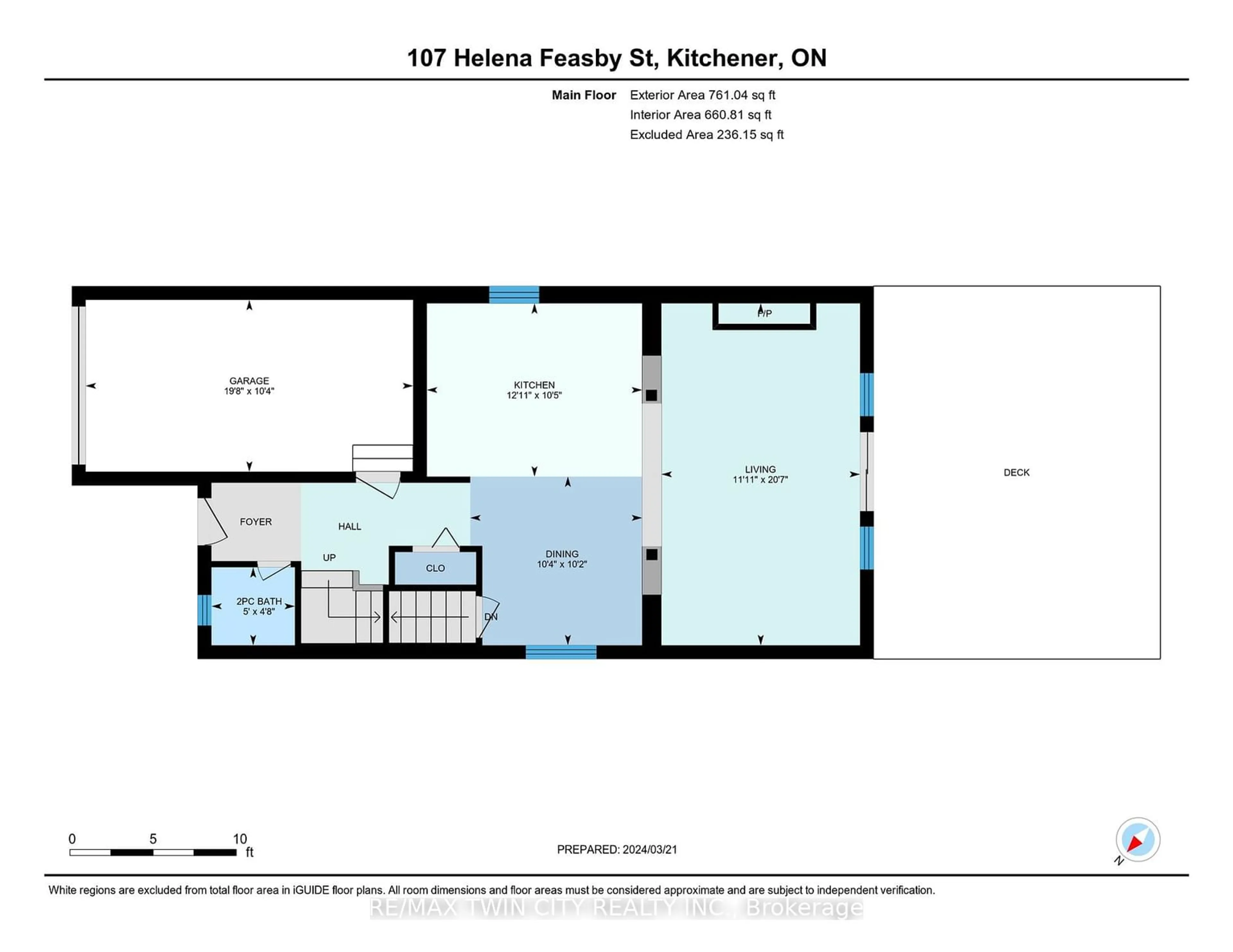 Floor plan for 107 Helena Feasby St, Kitchener Ontario N2E 4K9