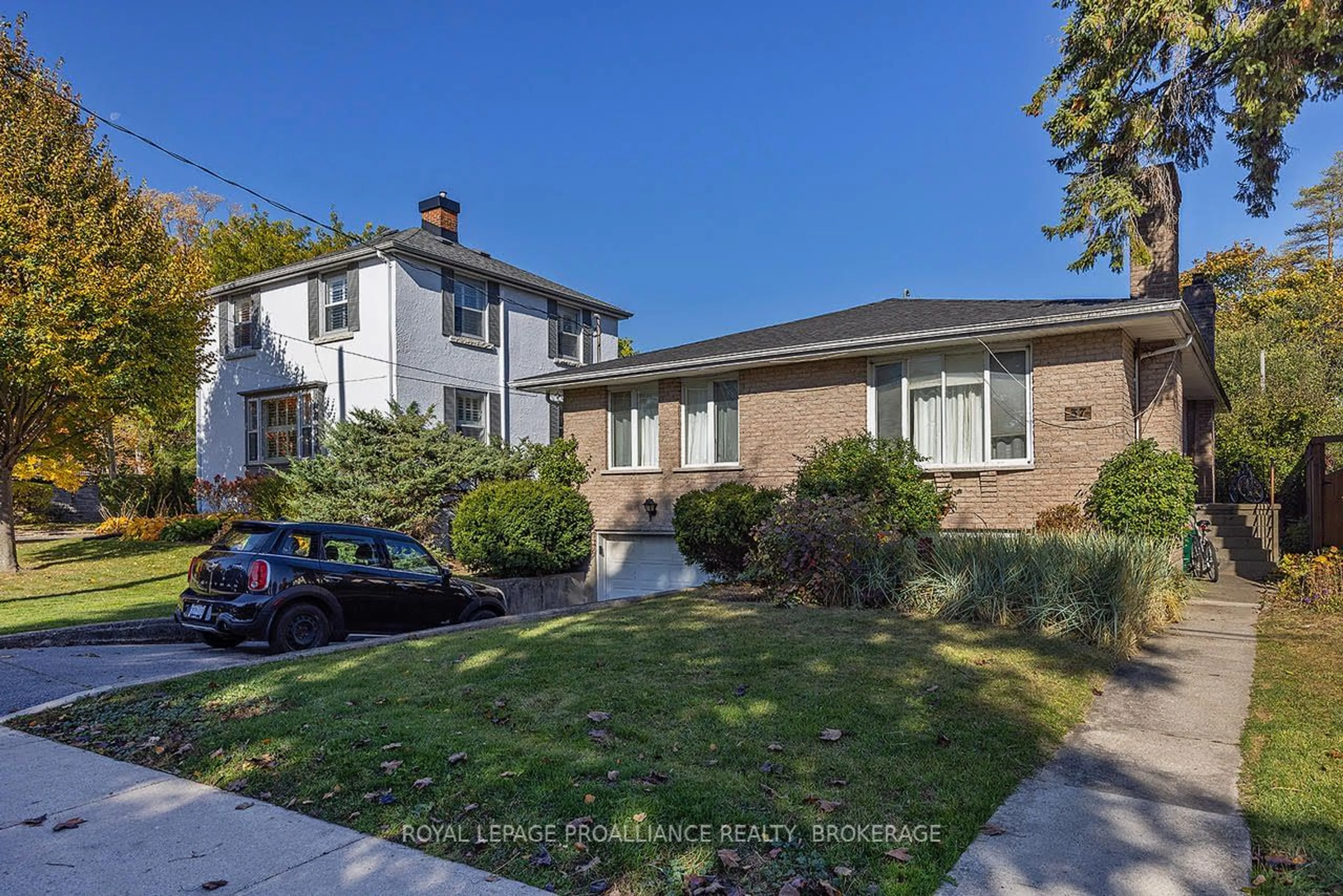 Frontside or backside of a home, the street view for 37 Hill St, Kingston Ontario K7L 2M4