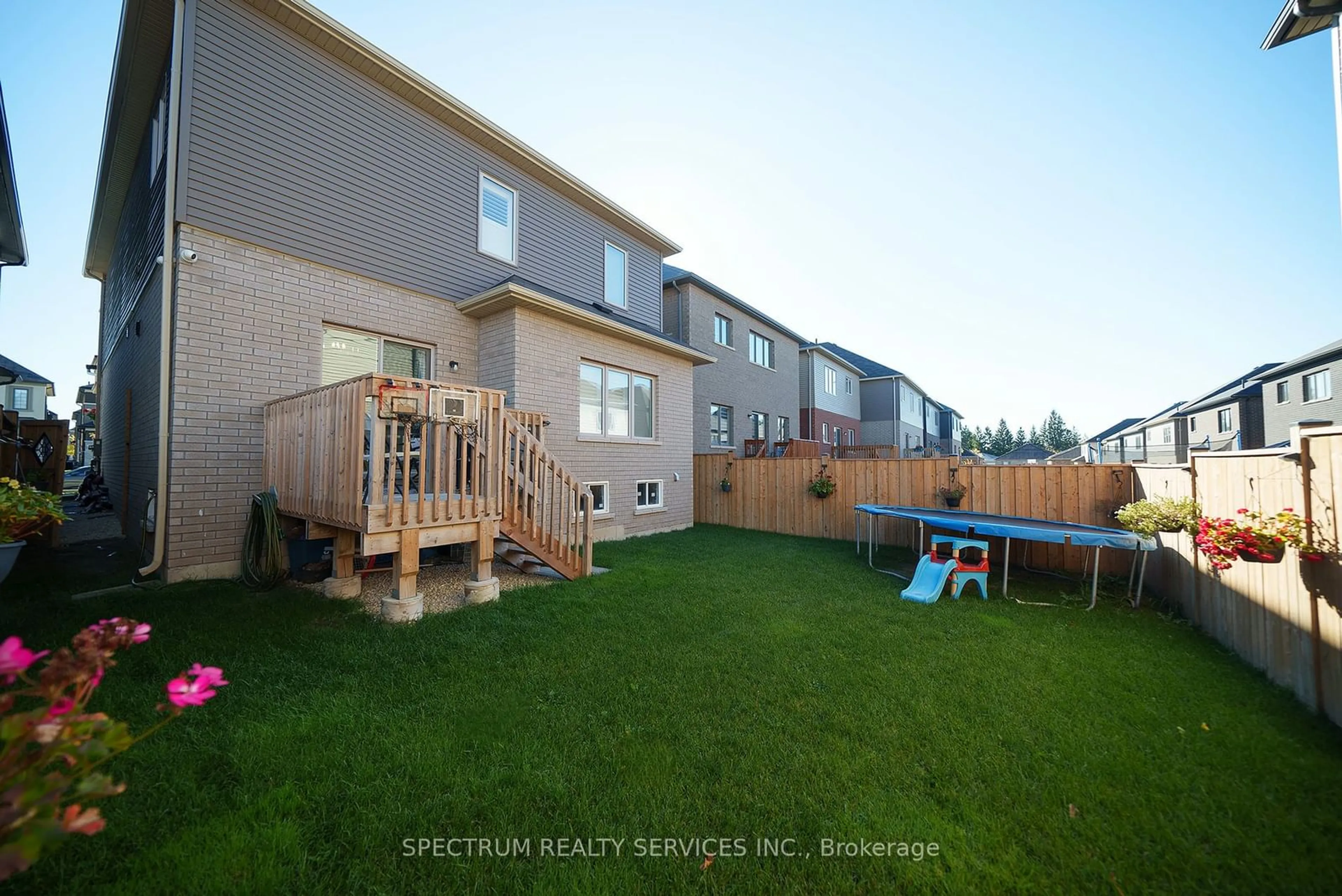 Patio, the fenced backyard for 4 Sleeth St, Brantford Ontario N3S 7V4