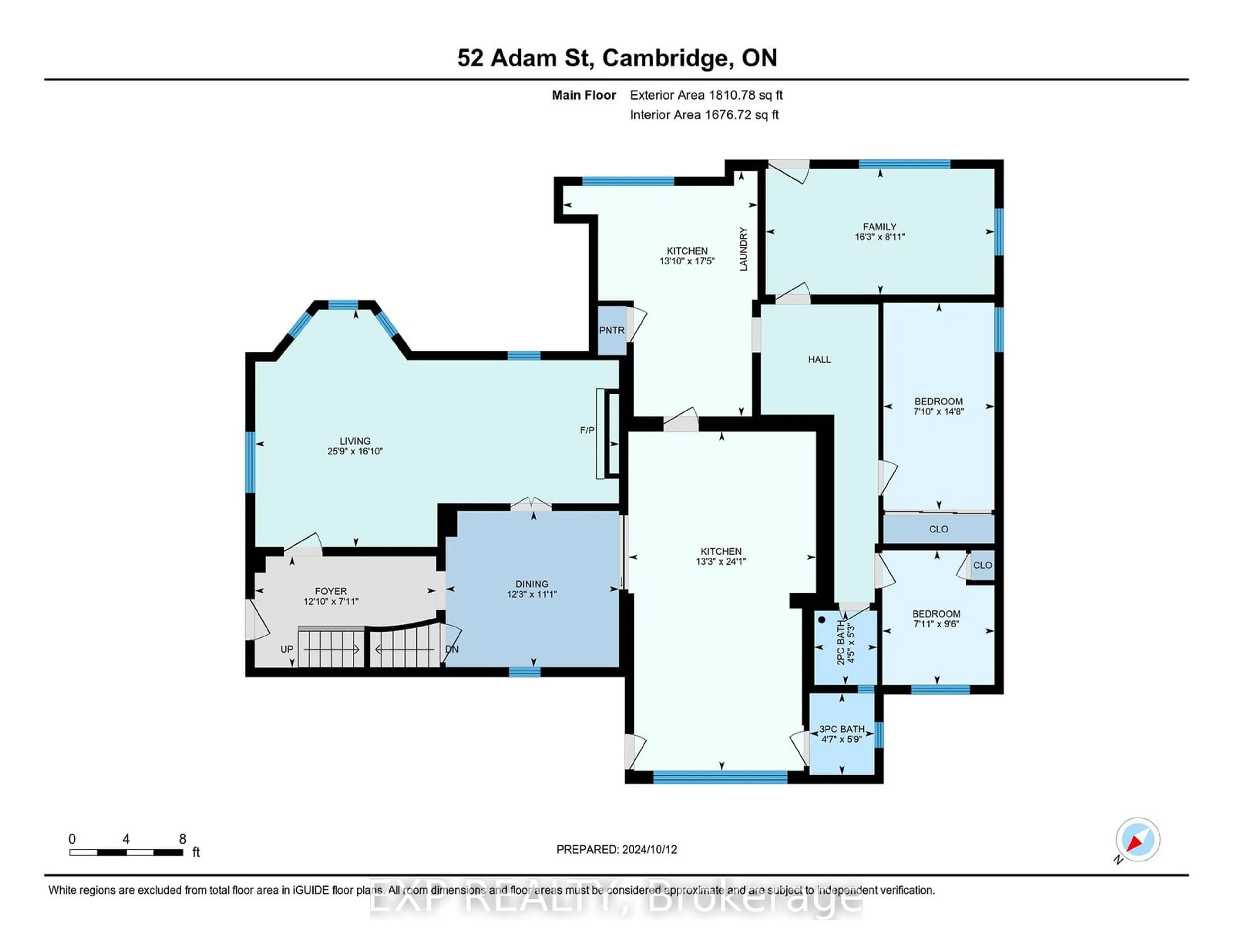 Floor plan for 52 Adam St, Cambridge Ontario N3C 2K3