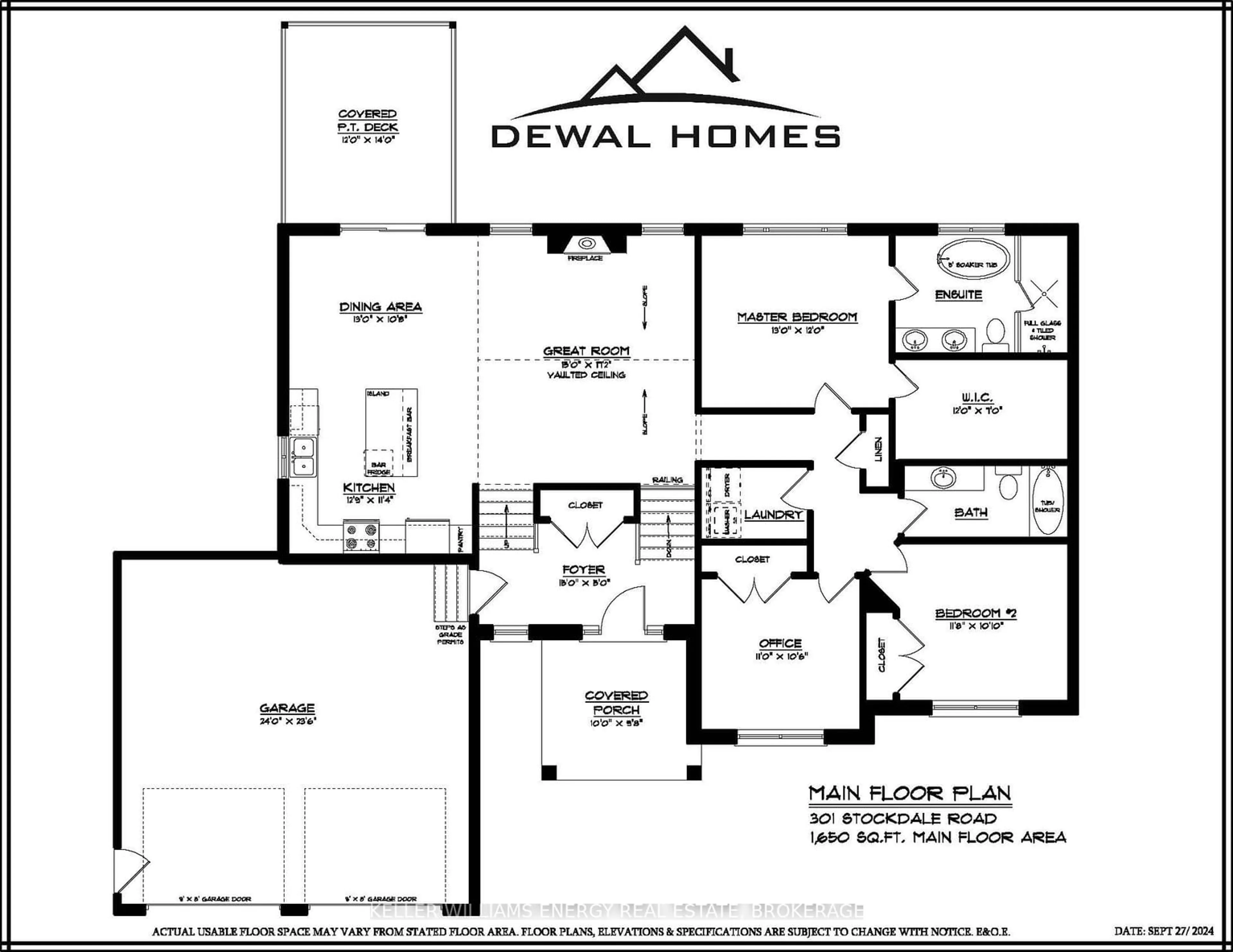 Floor plan for 301 Stockdale Rd, Quinte West Ontario K8V 5P6