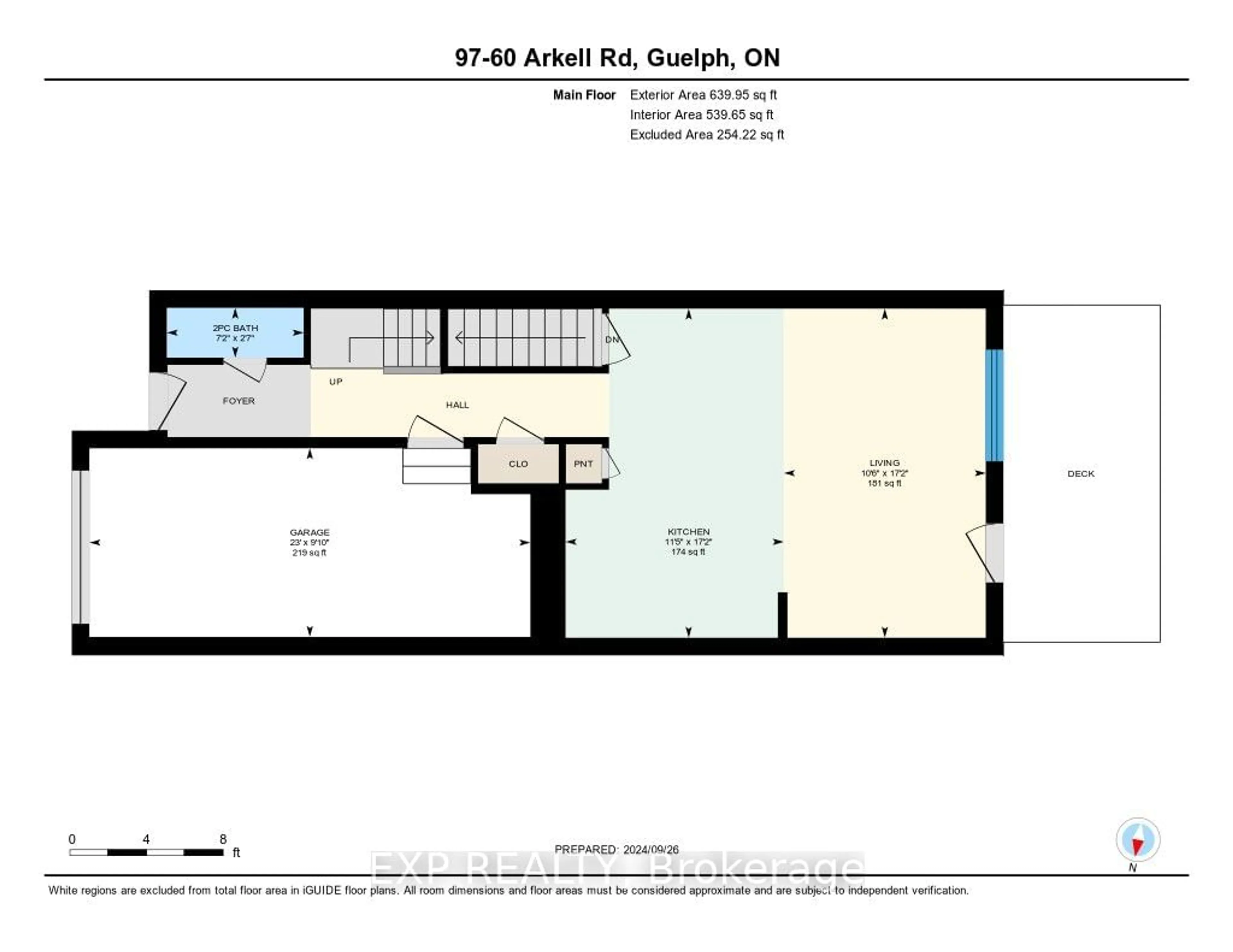 Floor plan for 60 Arkell Rd #97, Guelph Ontario N1L 0N8