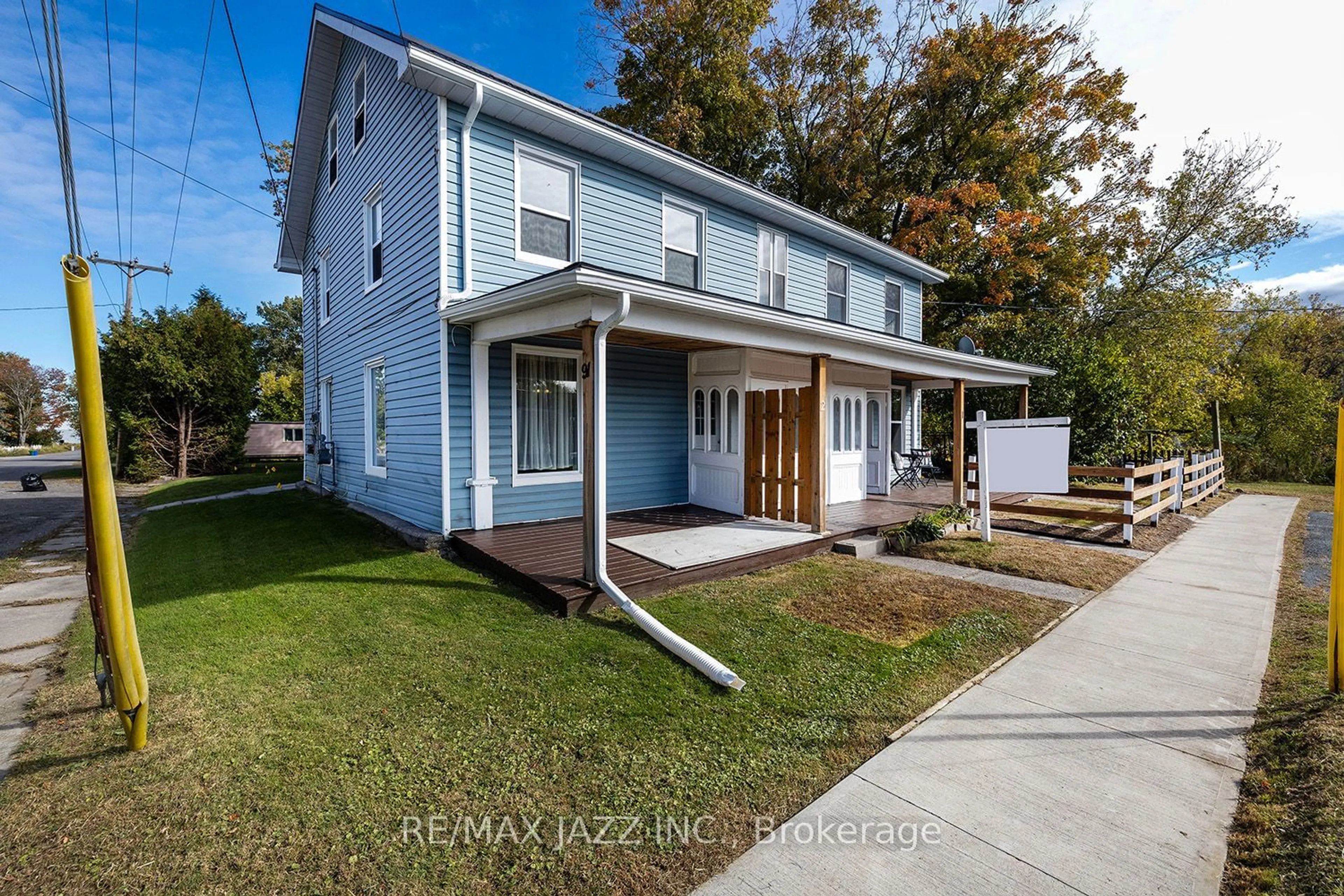 Frontside or backside of a home, the fenced backyard for 91 Division St, Cramahe Ontario K0K 1S0