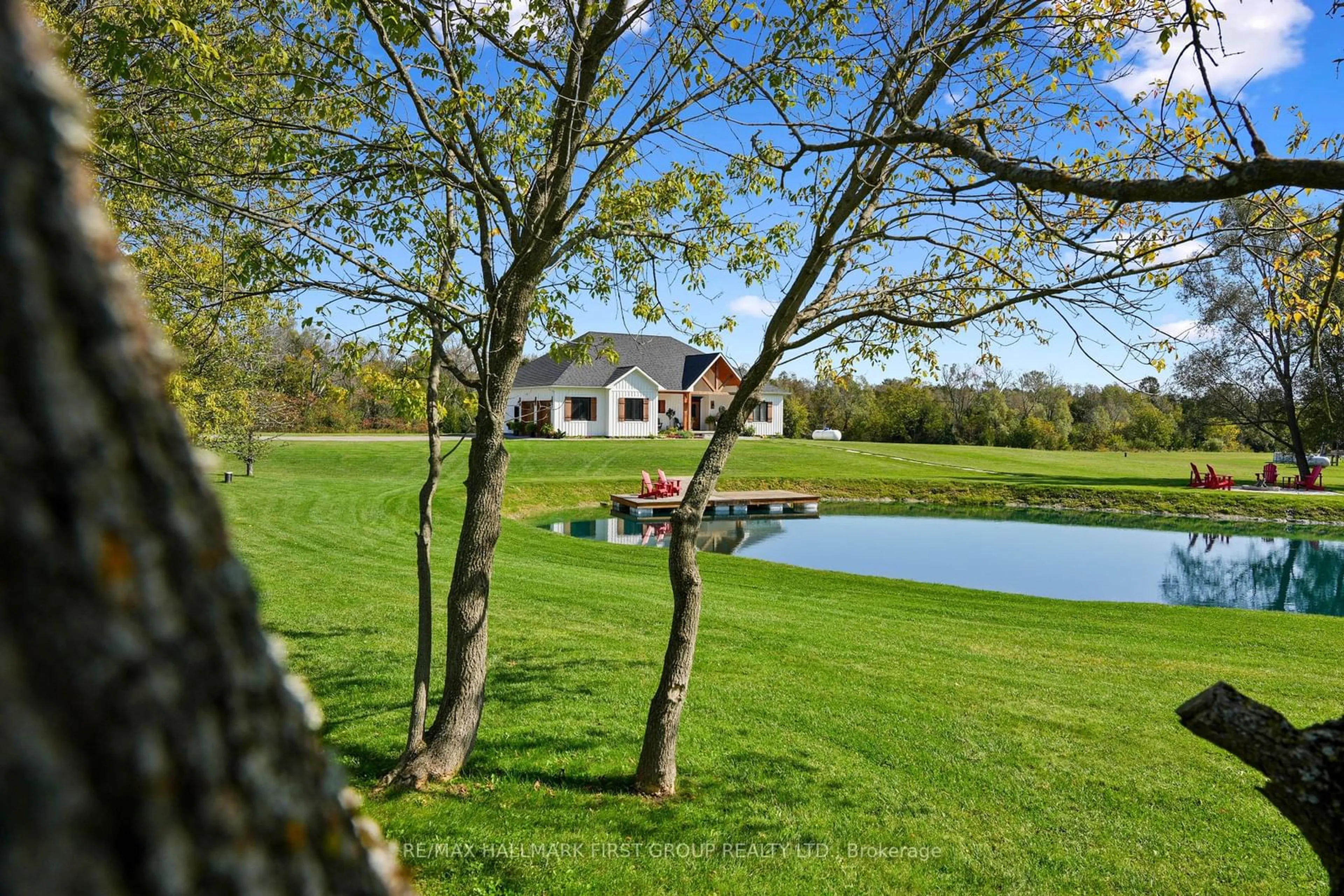 Patio, the fenced backyard for 3229 Garland Rd, Hamilton Township Ontario K9A 4J7