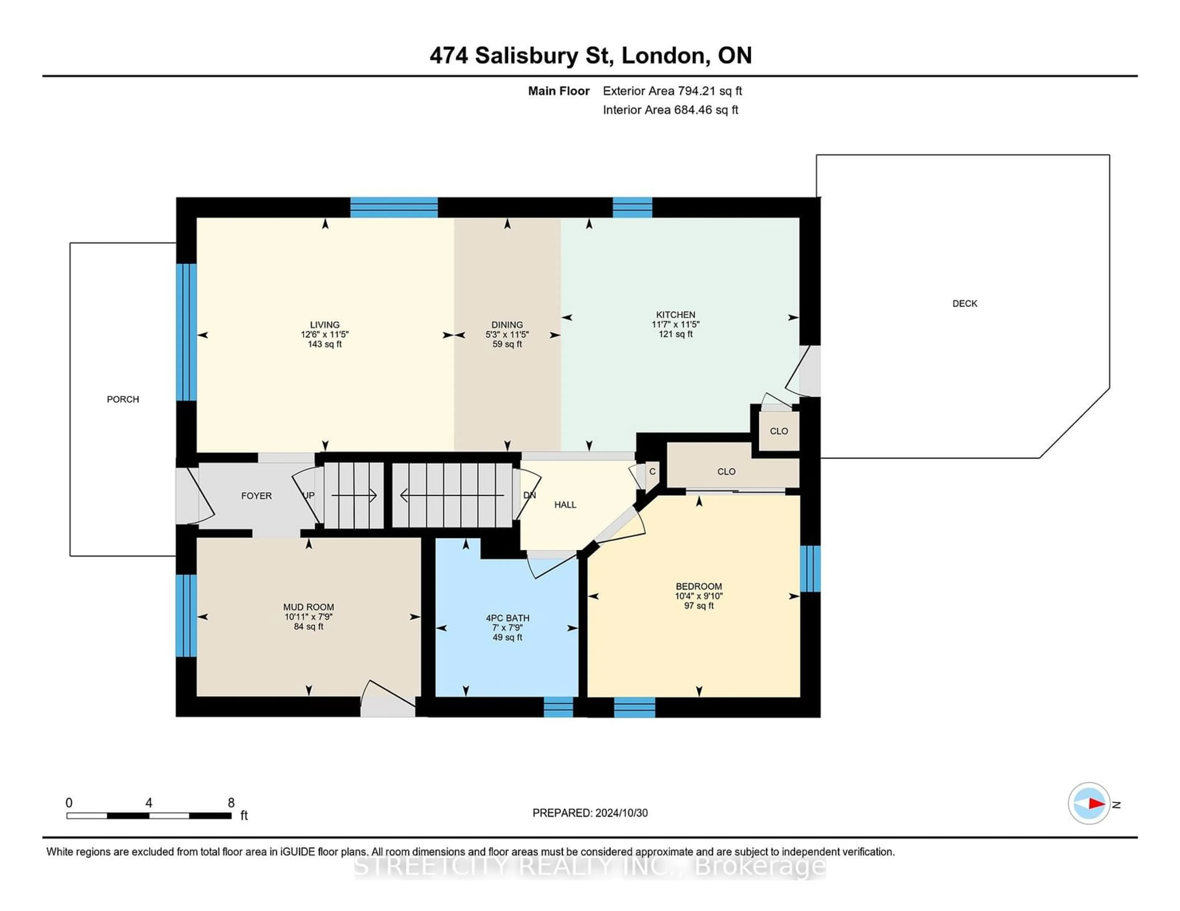 Floor plan for 474 Salisbury St, London Ontario N5Y 3B5