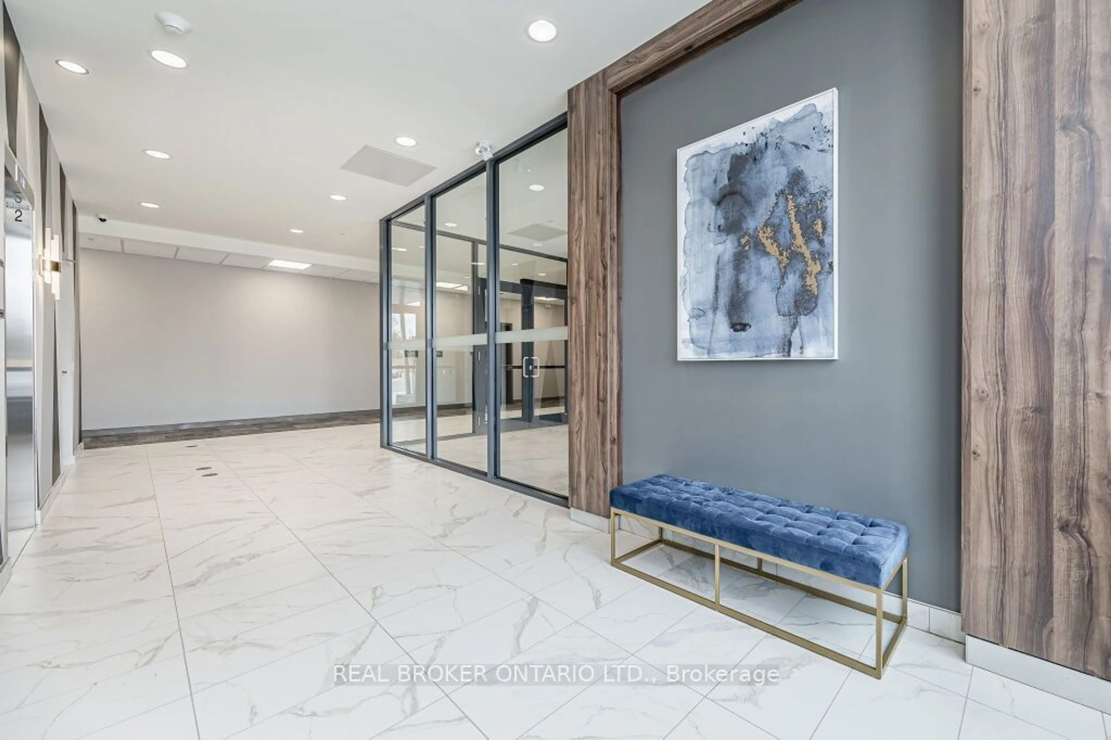 Indoor foyer, cement floor for 26 Lowes Rd #601, Guelph Ontario N1G 4X2