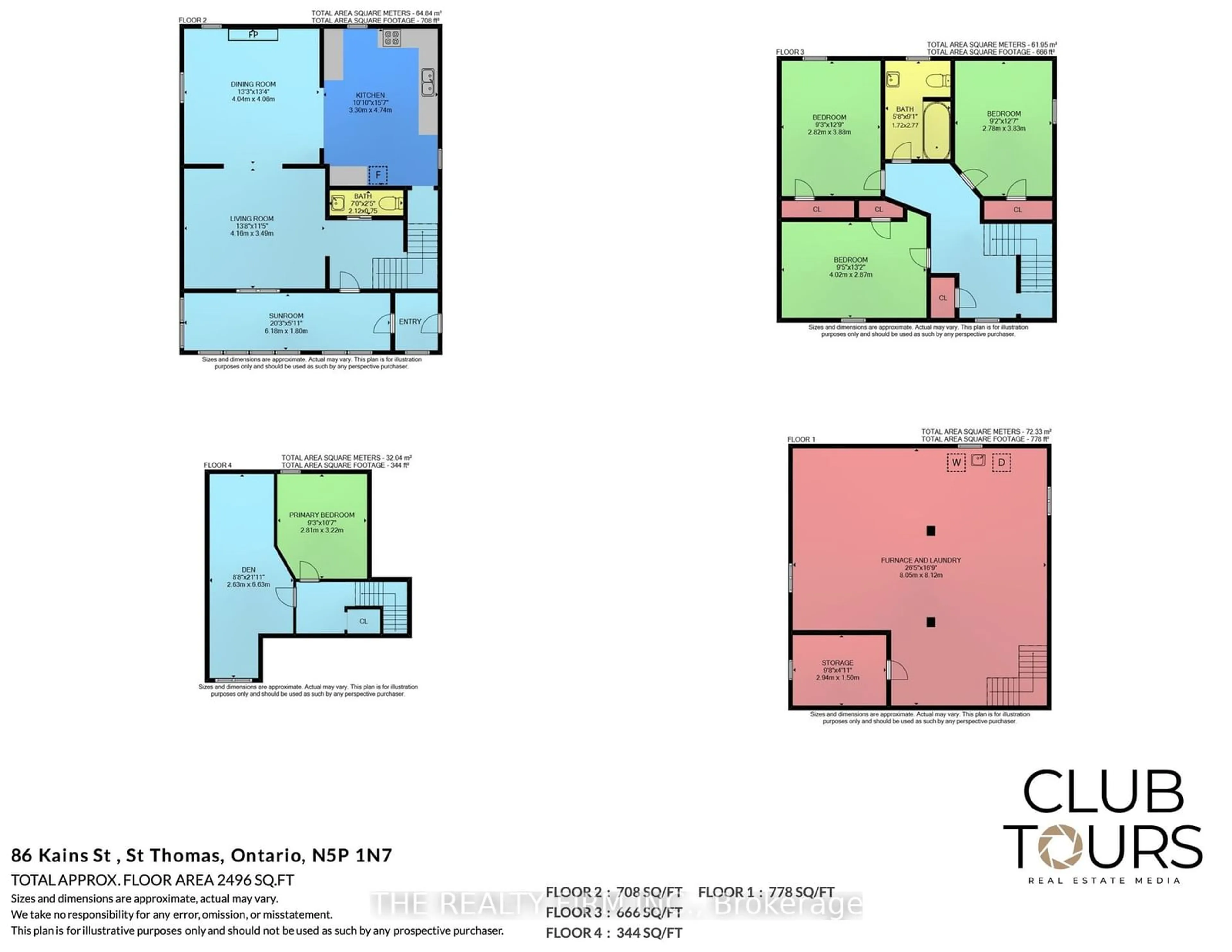 Floor plan for 86 Kains St, St. Thomas Ontario N5P 1N7