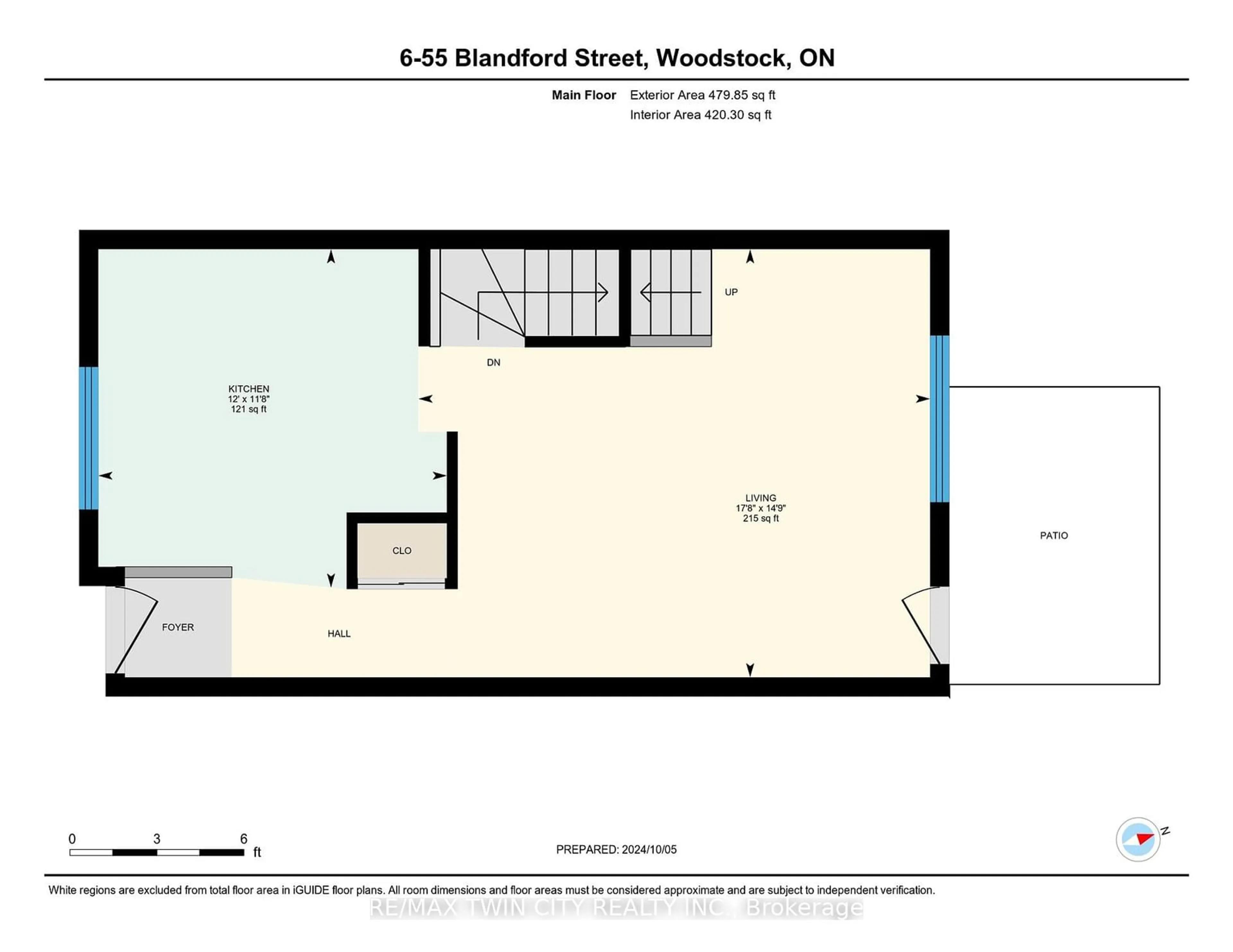 Floor plan for 55 BLANDFORD St #6, Woodstock Ontario N4S 7H7