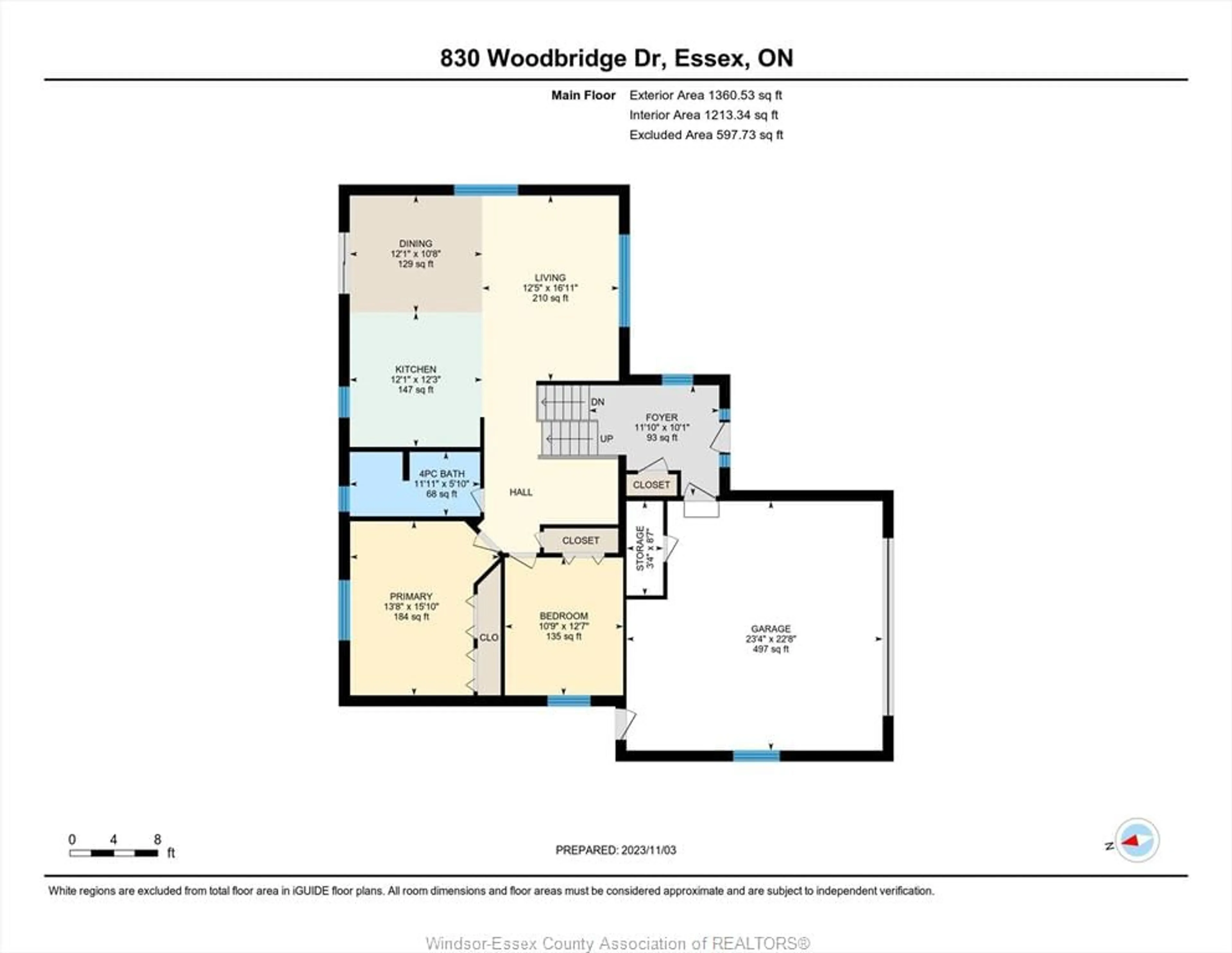 Floor plan for 830 WOODBRIDGE Dr, Harrow Ontario N0R 1G0