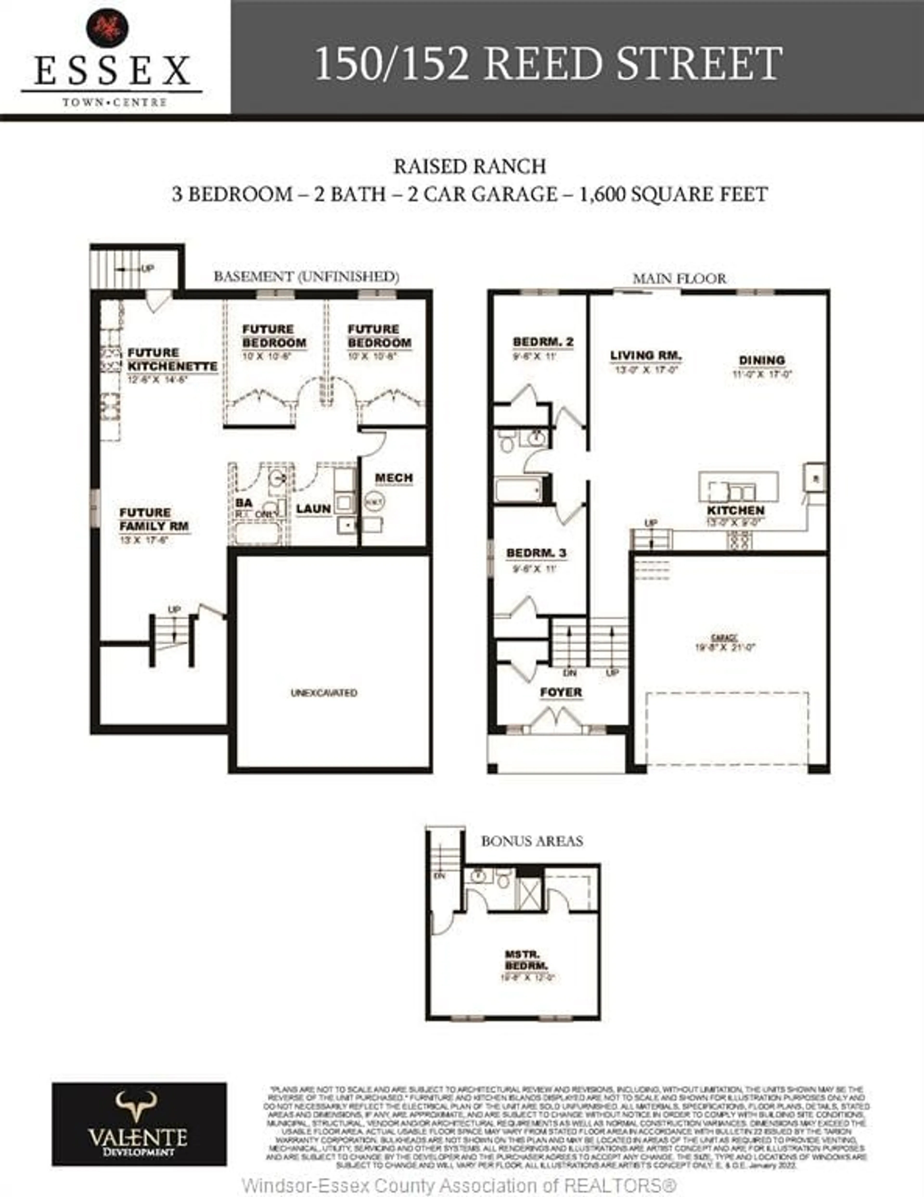 Floor plan for 150 REED St, Essex Ontario N8M 0B2