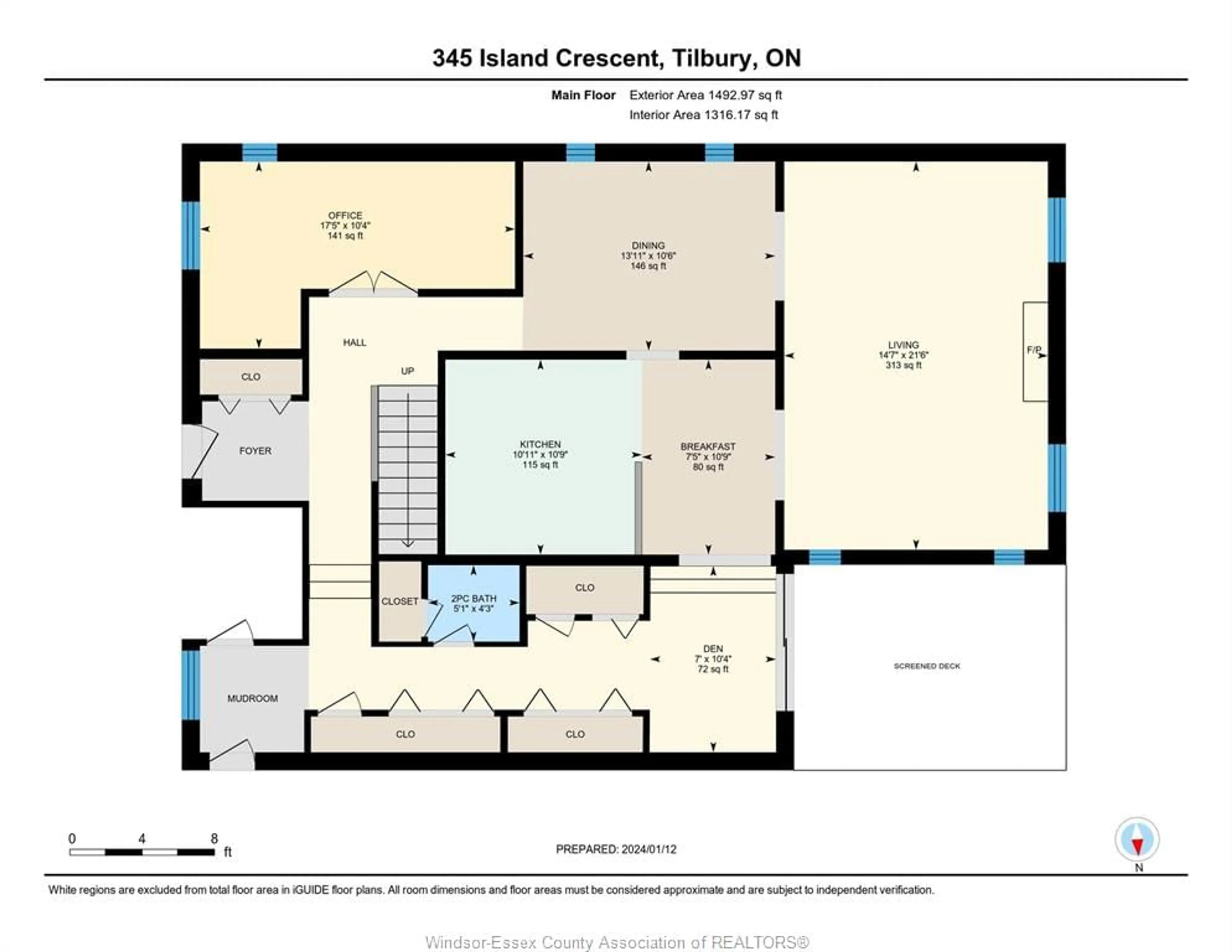Floor plan for 345 ISLAND Cres, Lakeshore Ontario N0P 2L0
