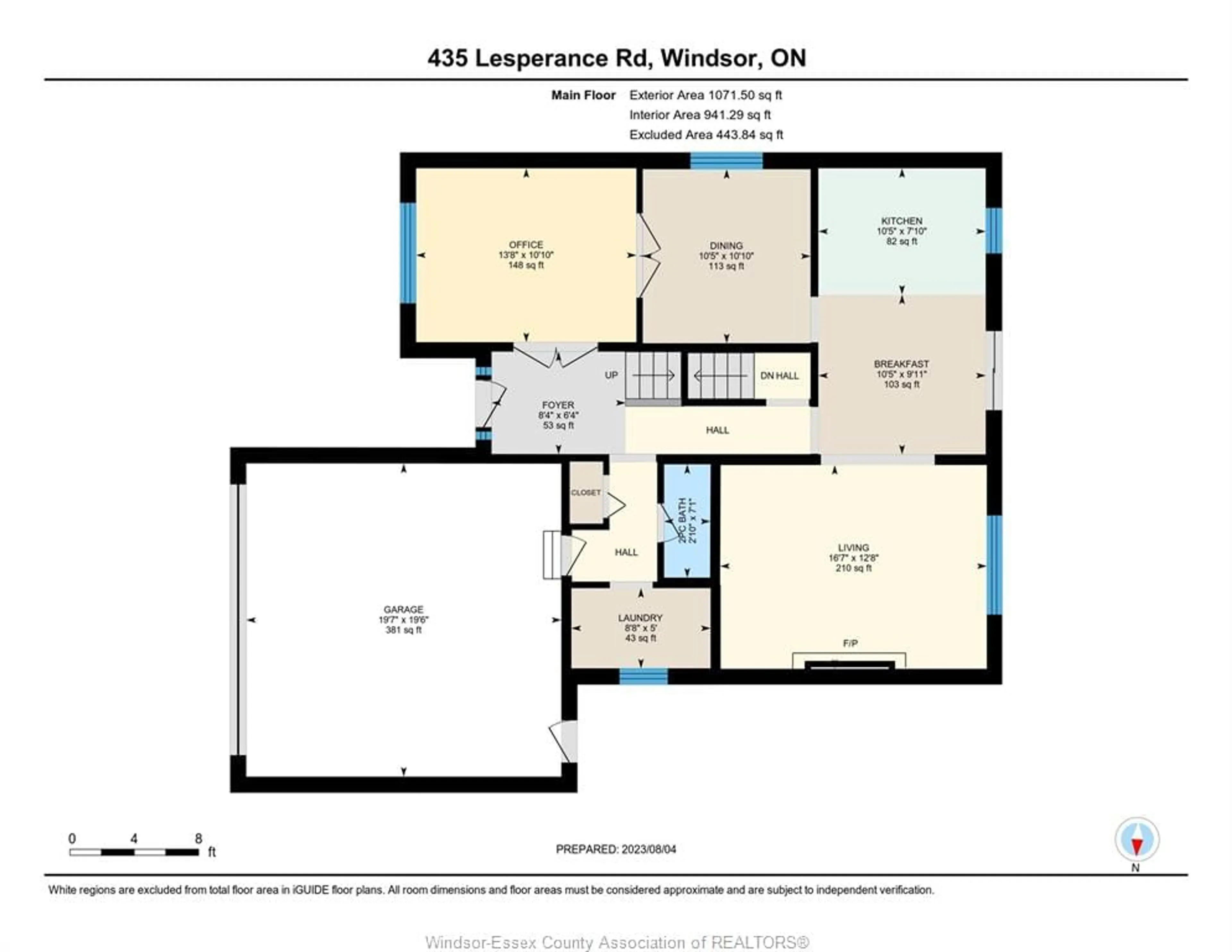 Floor plan for 435 LESPERANCE, Tecumseh Ontario N8N 1W2