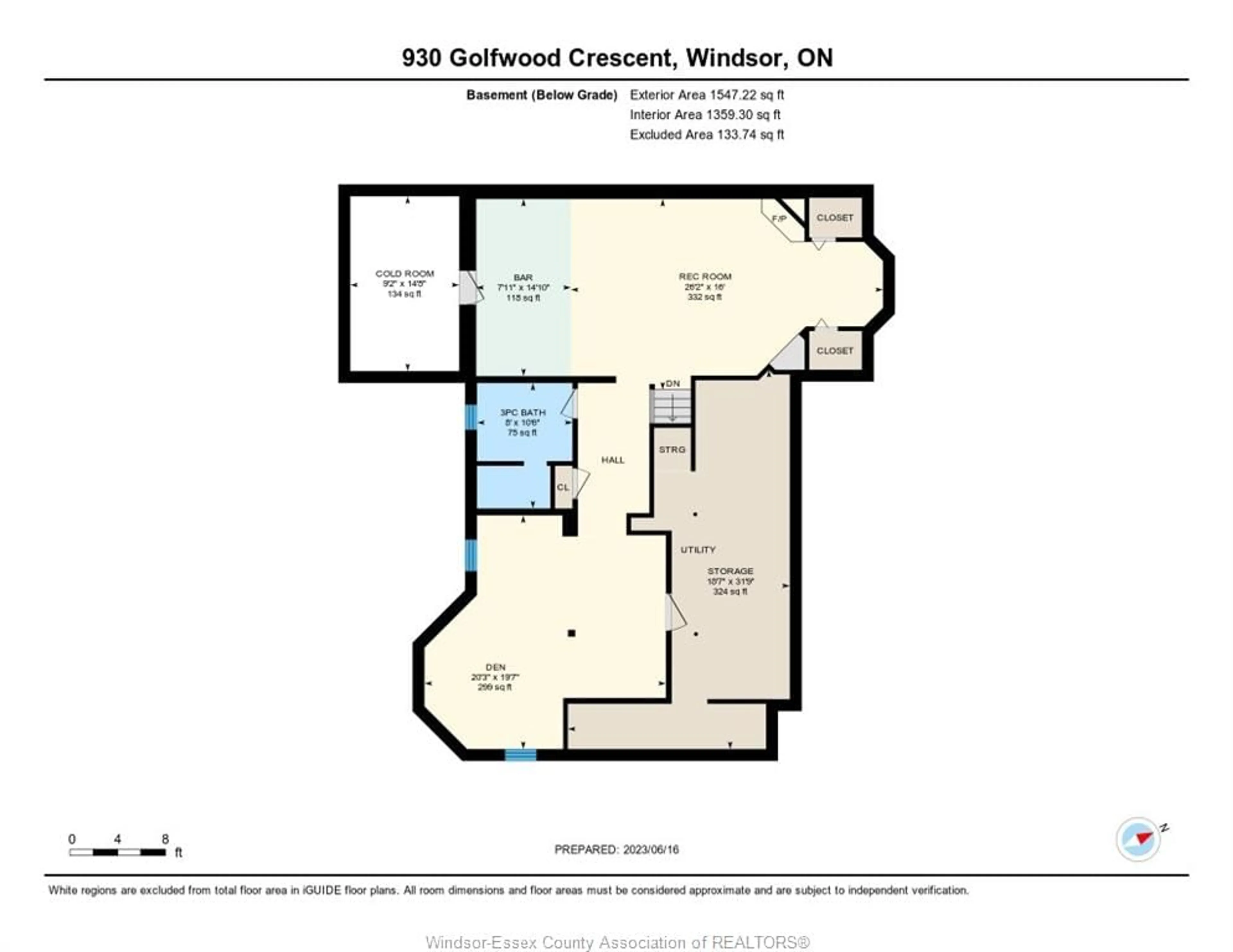 Floor plan for 930 GOLFWOOD, LaSalle Ontario N9J 3E3