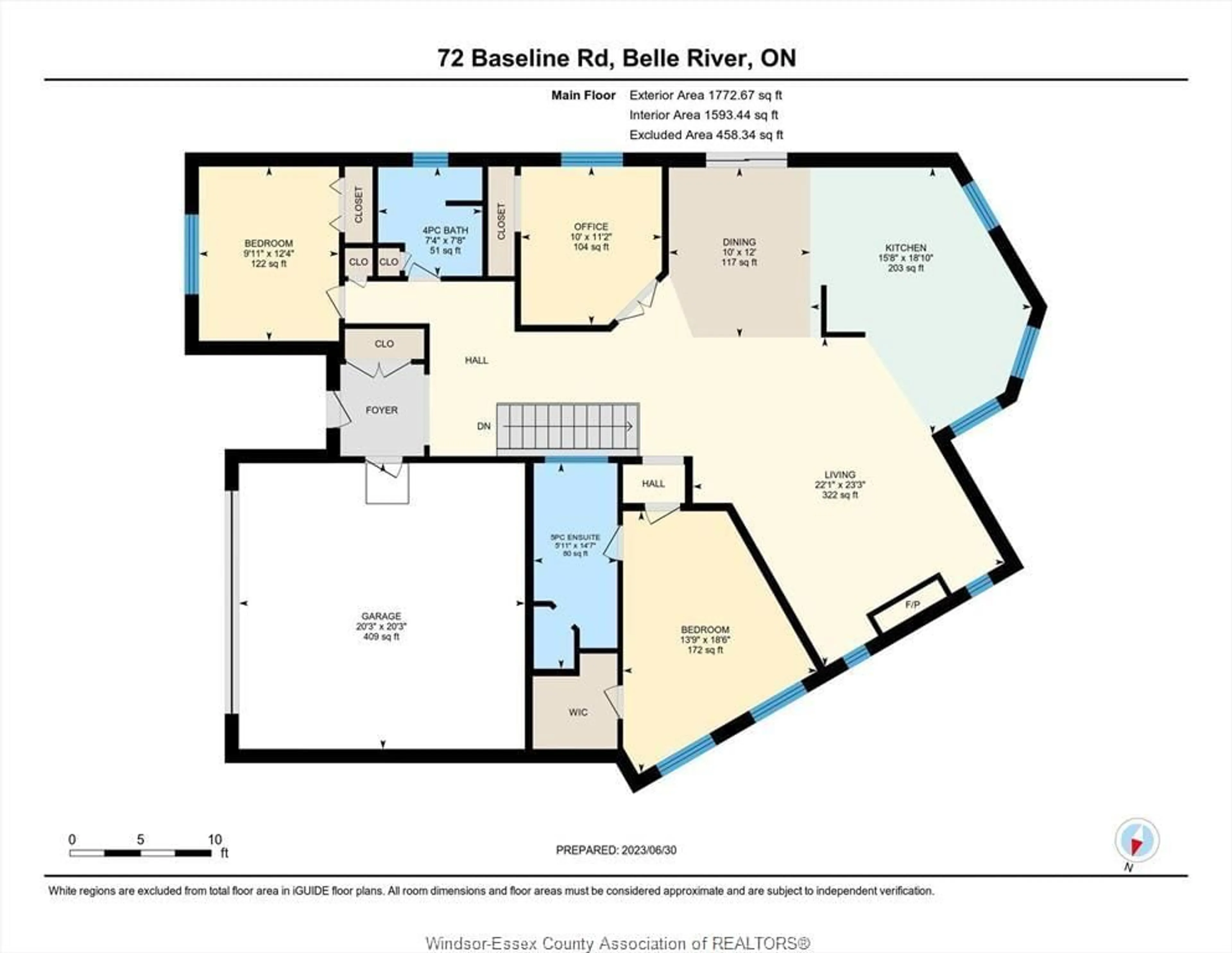 Floor plan for 72 BASELINE Rd, Lakeshore Ontario N0R 1A0